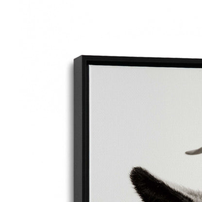 [Color:Satin Black], Picture of art in a Satin Black frame at an angle