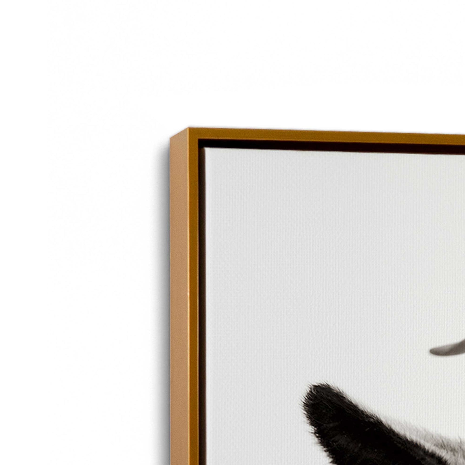 [Color:Polished Gold], Picture of art in a Polished Gold frame at an angle