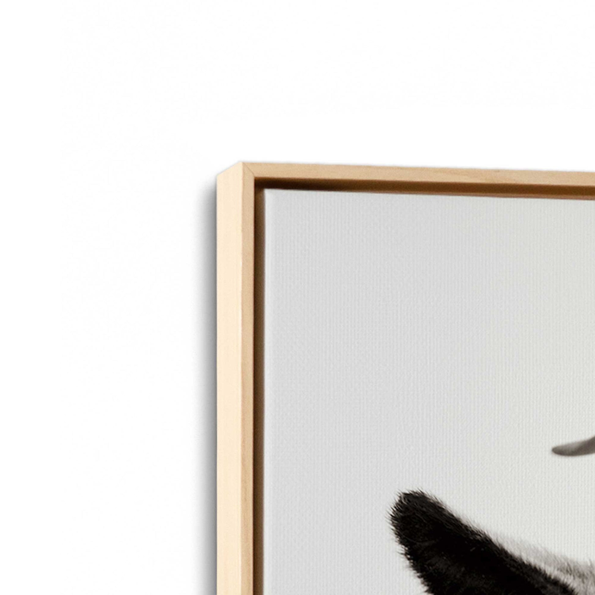 [Color:American Maple], Picture of art in a American Maple frame at an angle