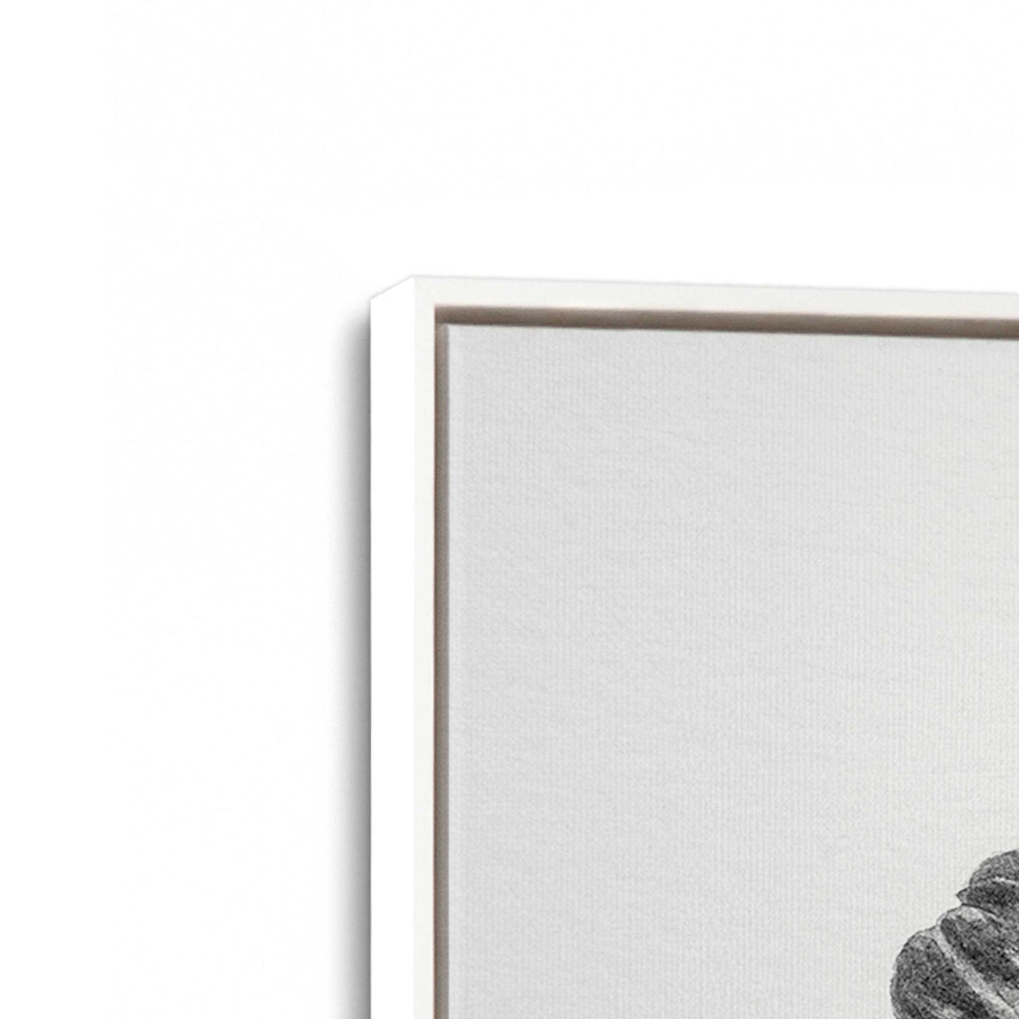 [Color:Opaque White], Picture of art in a White frame at an angle