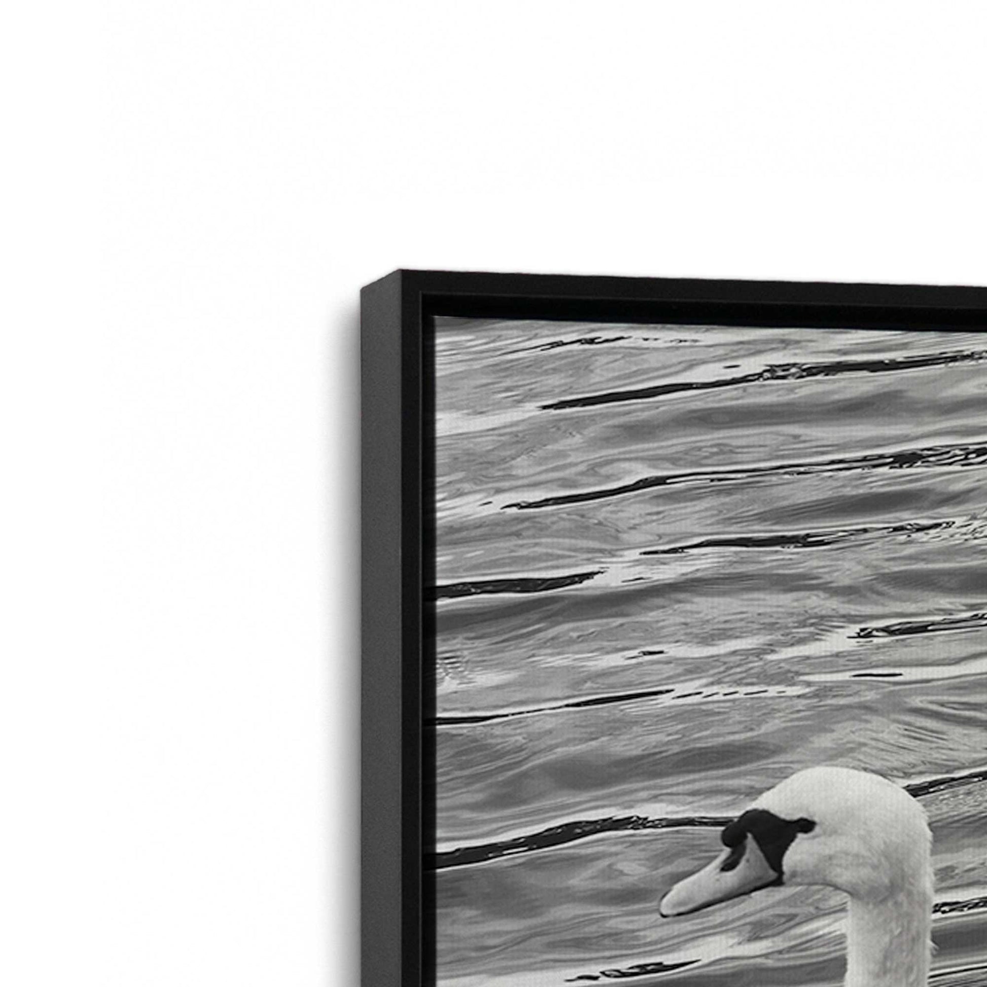 [Color:Satin Black], Picture of art in a Satin Black frame at an angle