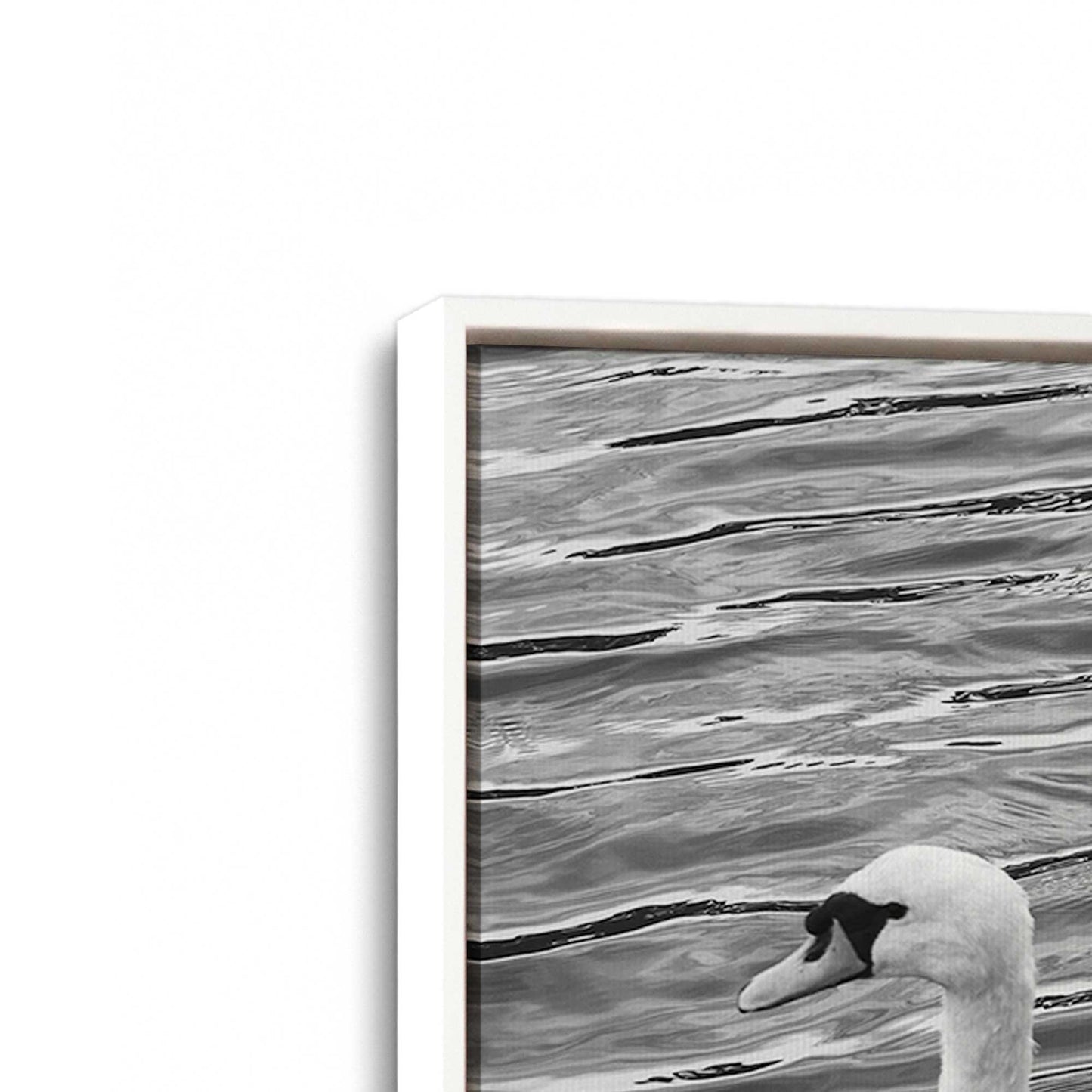 [Color:Opaque White], Picture of art in a White frame at an angle