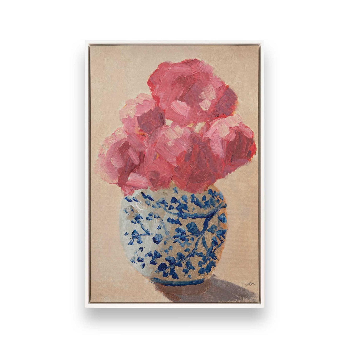 [Color:Opaque White], Picture of art in a White frame