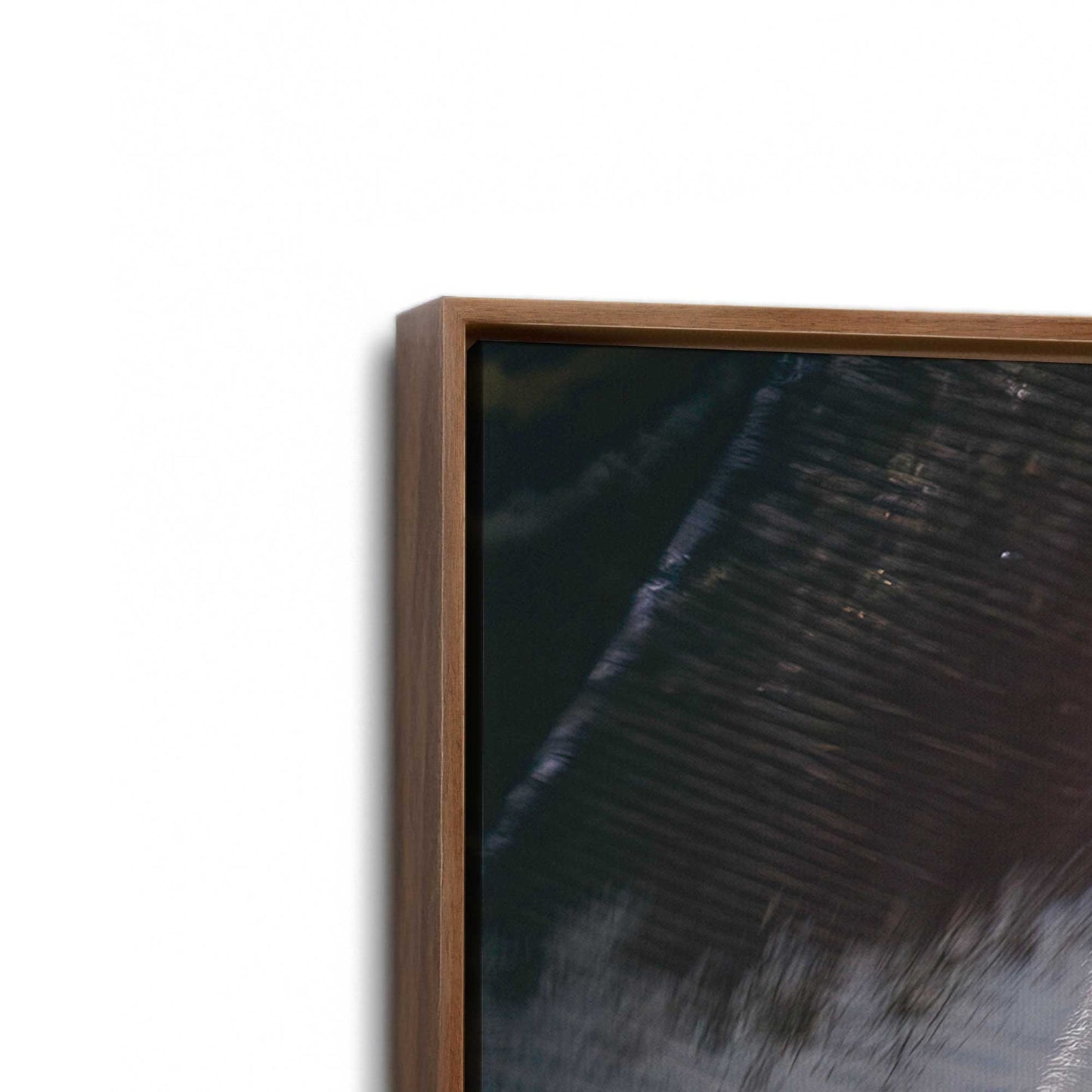 [Color:Walnut], Picture of art in a Walnut frame at an angle