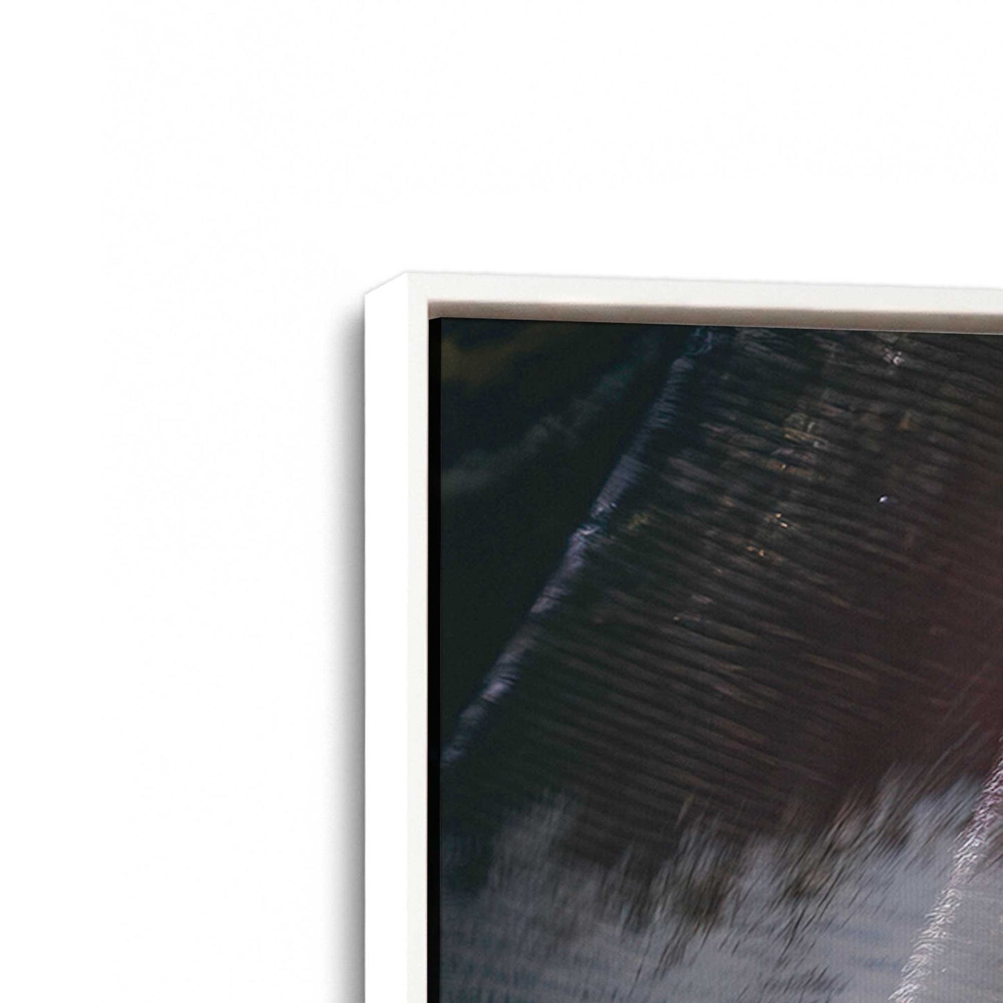 [Color:Opaque White], Picture of art in a White frame at an angle