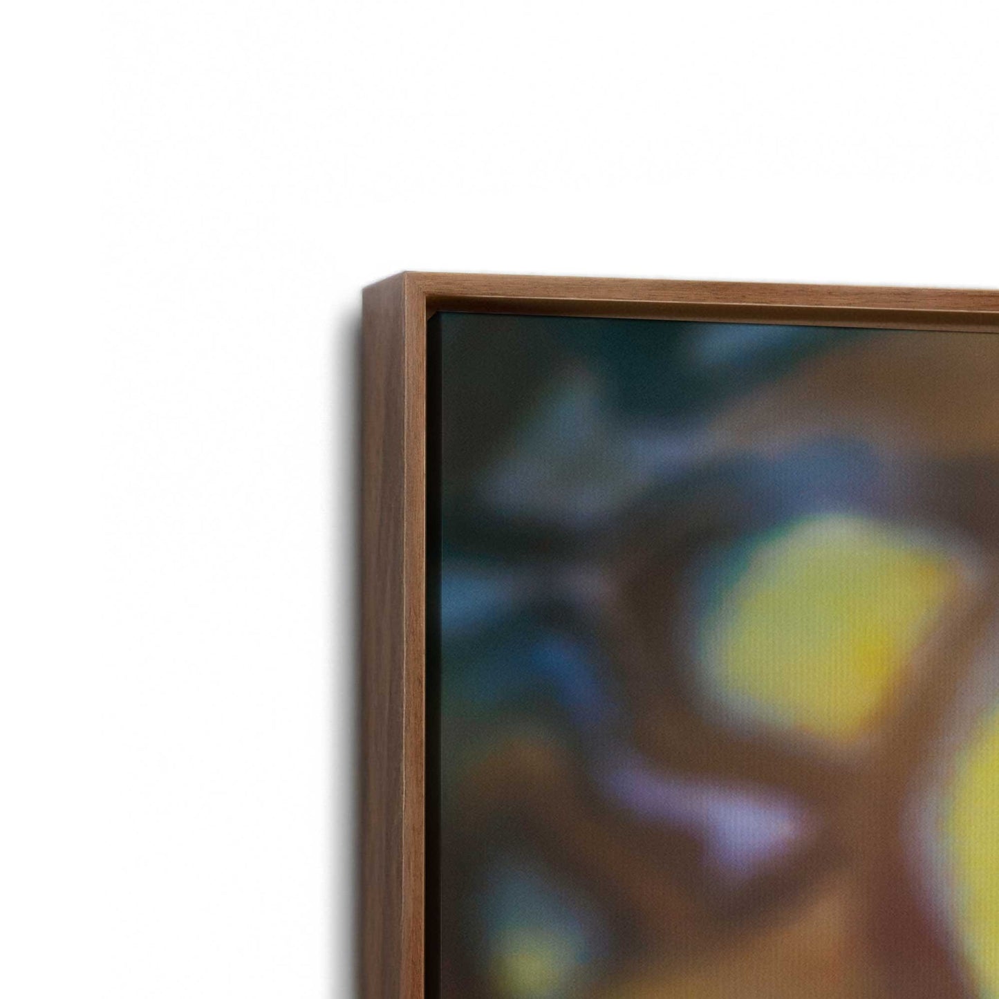 [Color:Walnut], Picture of art in a Walnut frame at an angle