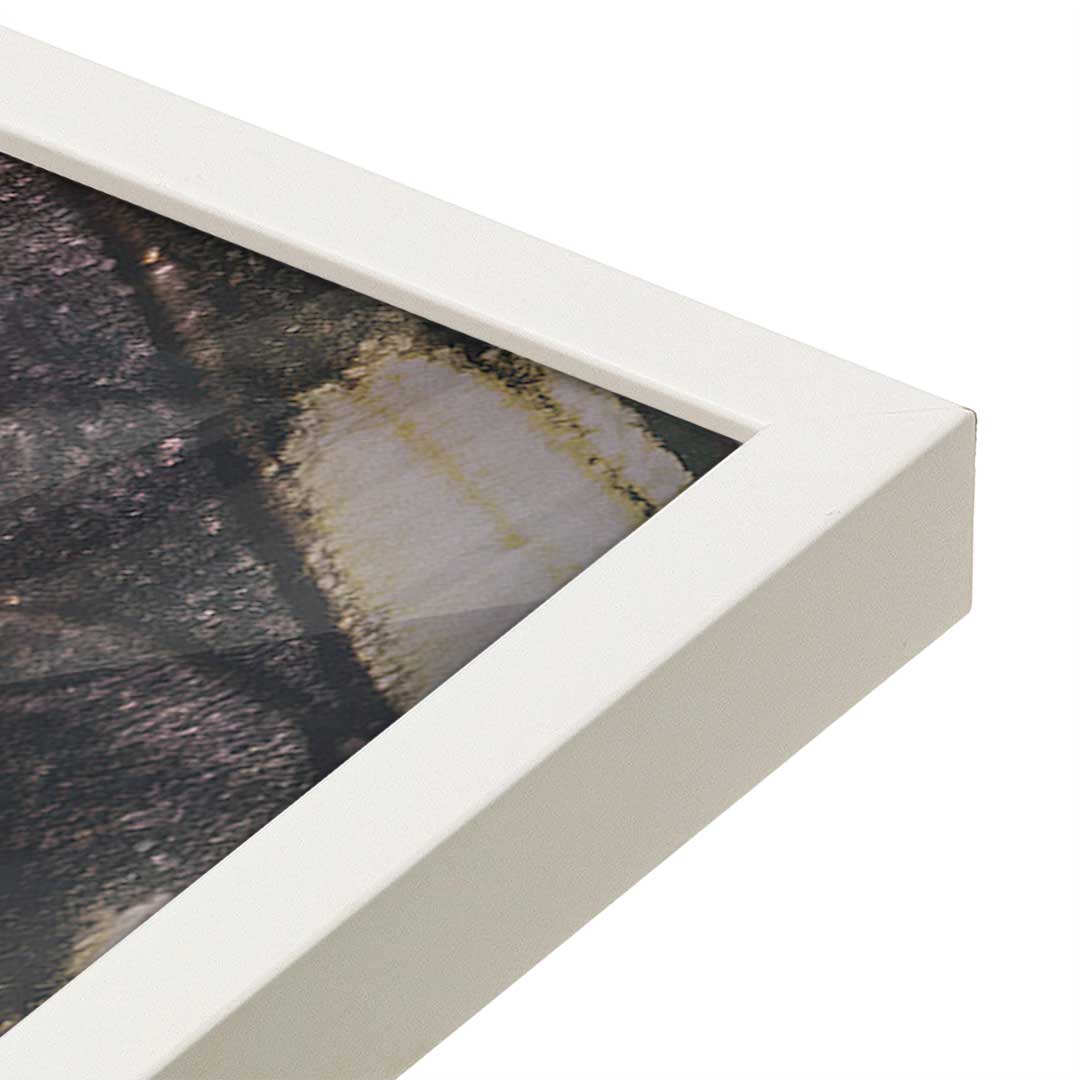[Color:Opaque White], Picture of art in a Opaque White frame at an angle