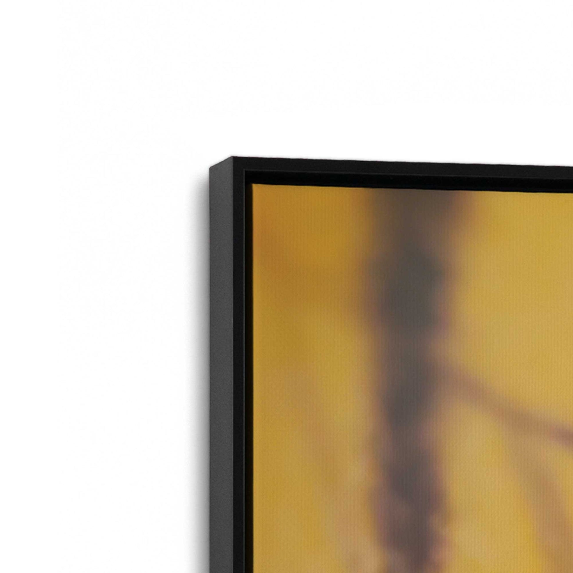 [Color:Satin Black], Picture of art in a Satin Black frame at an angle