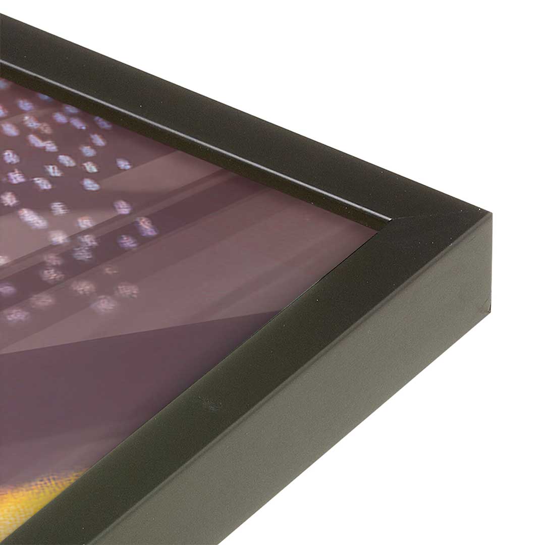 [Color:Satin Black], Picture of art in a Satin Black frame at an angle