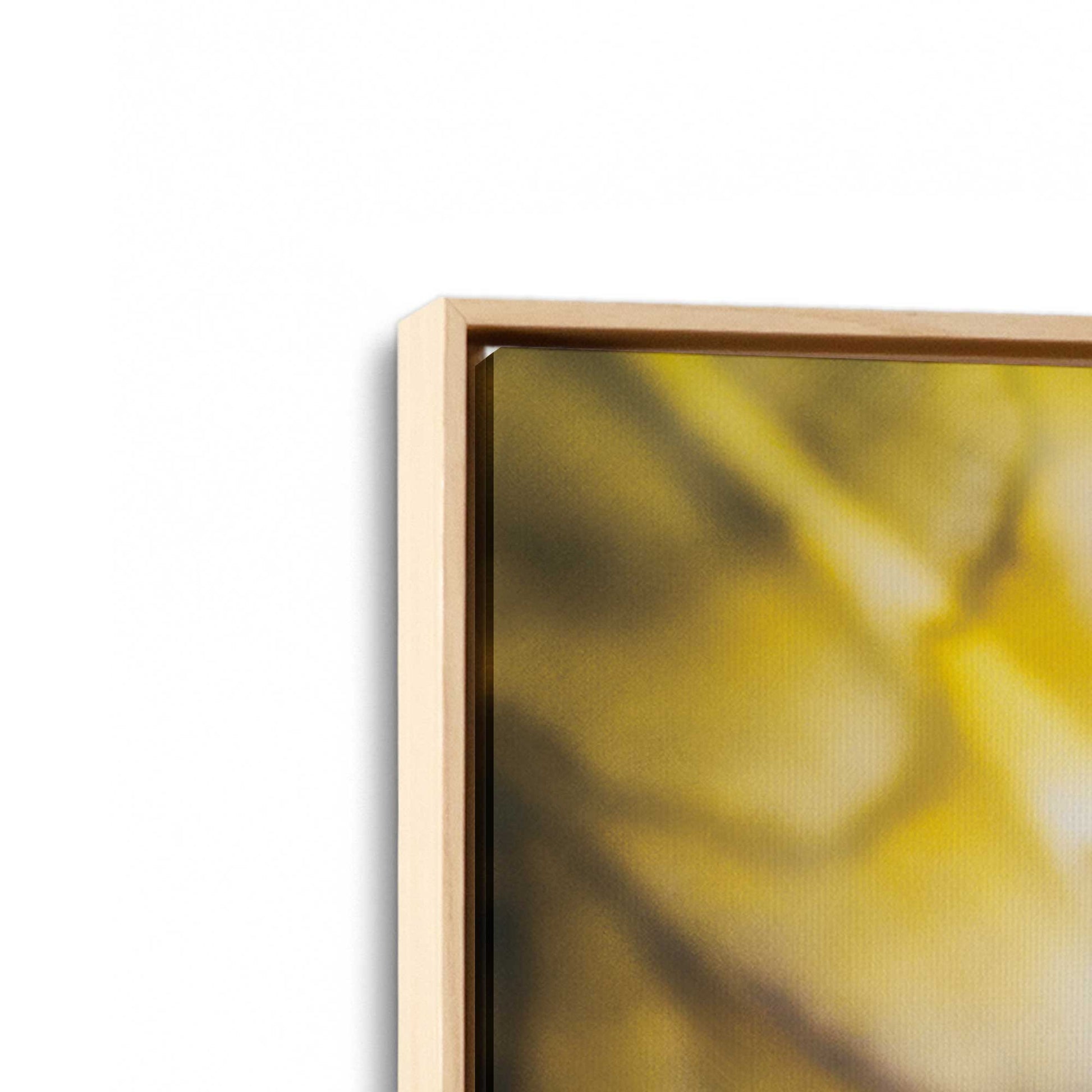 [Color:American Maple], Picture of art in a American Maple frame at an angle