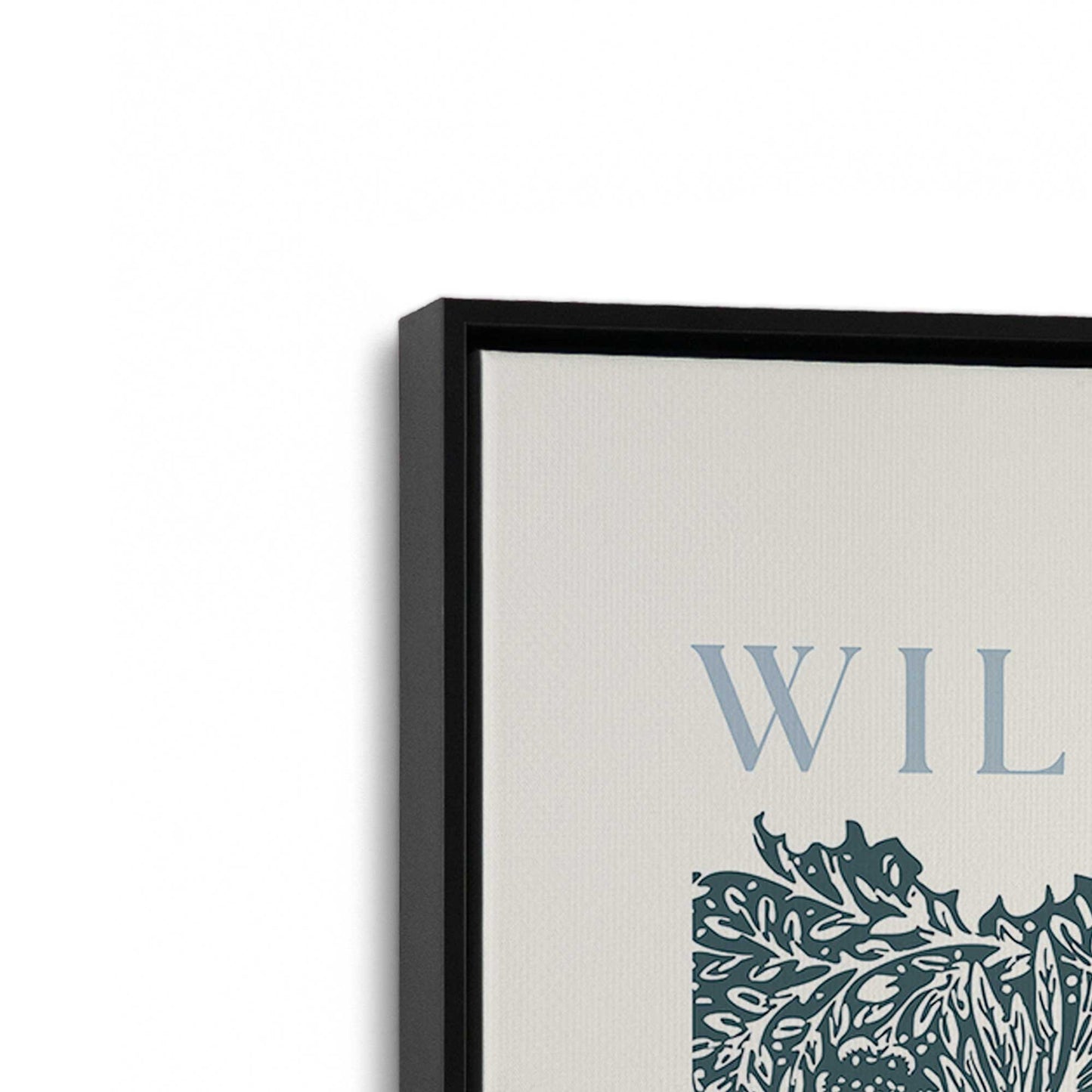 [Color:Satin Black], Picture of art in a Satin Black frame at an angle