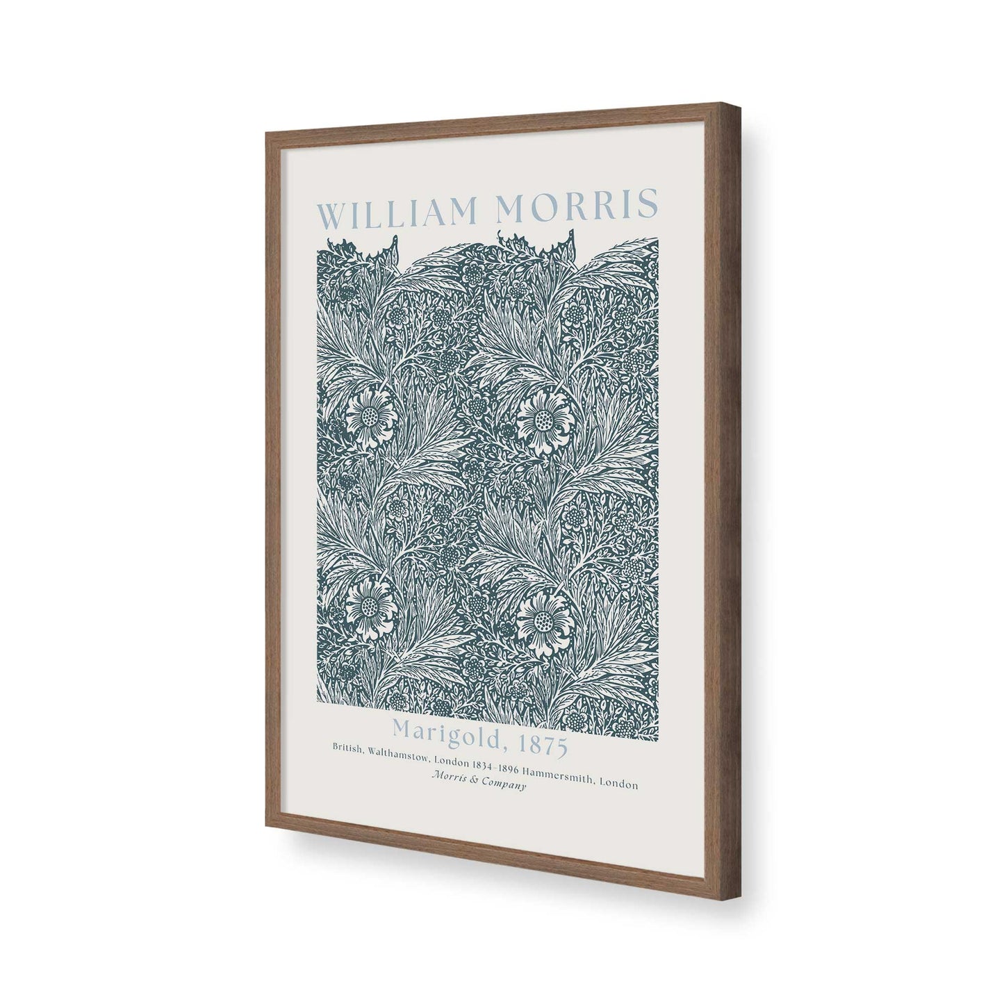 [Color:Walnut], Picture of art in a Walnut frame of the corner