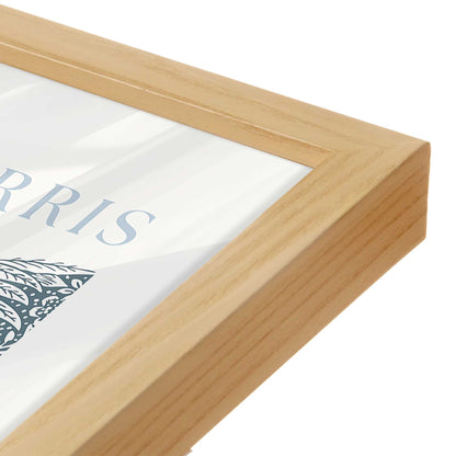 [Color:American Maple], Picture of art in a American Maple frame at an angle