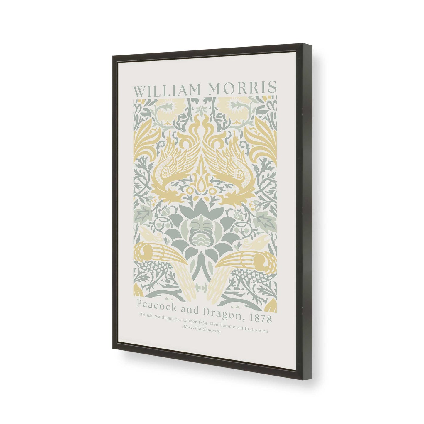 [Color:Satin Black], Picture of art in a Satin Black frame of the corner
