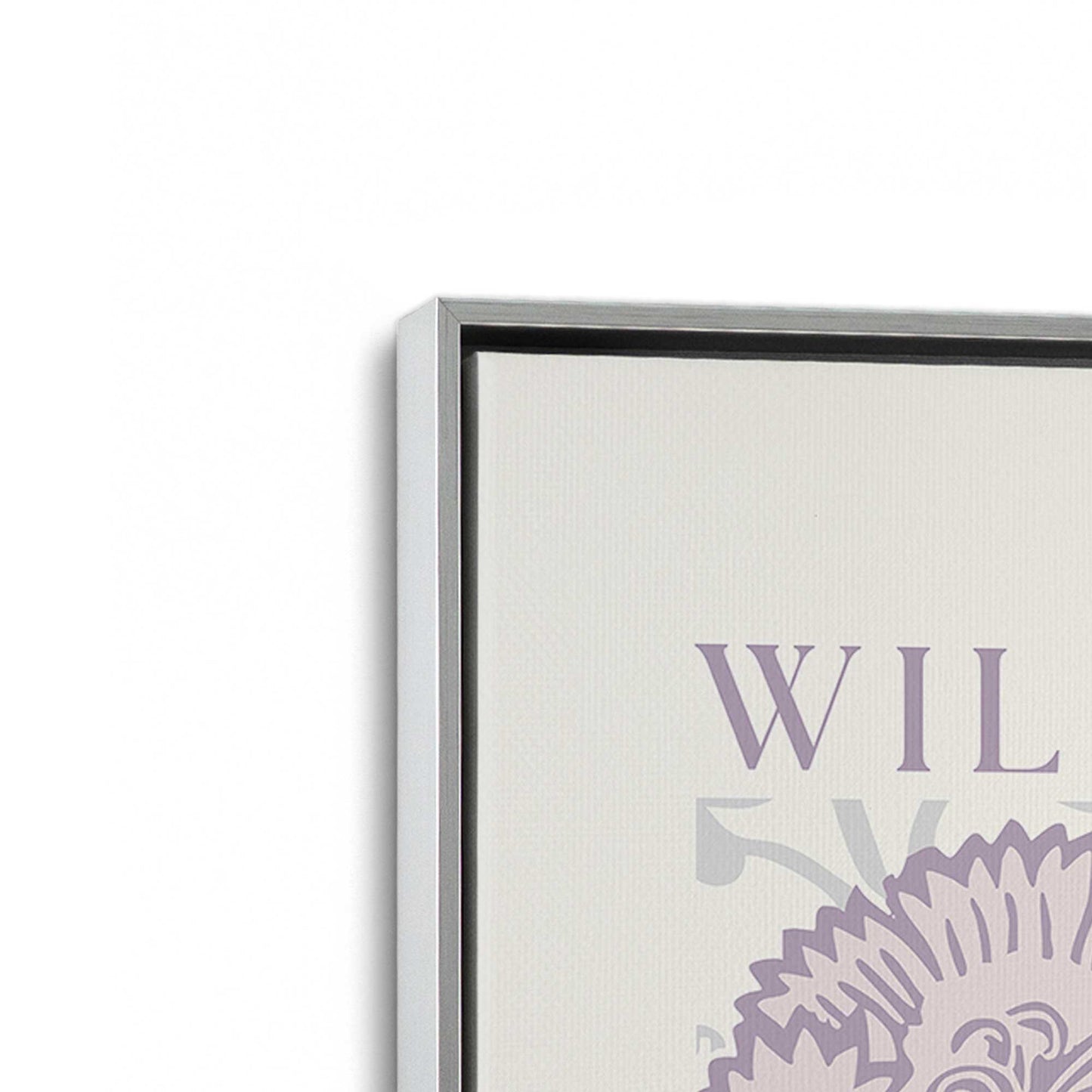 [Color:Polished Chrome], Picture of art in a Polished Chrome frame at an angle