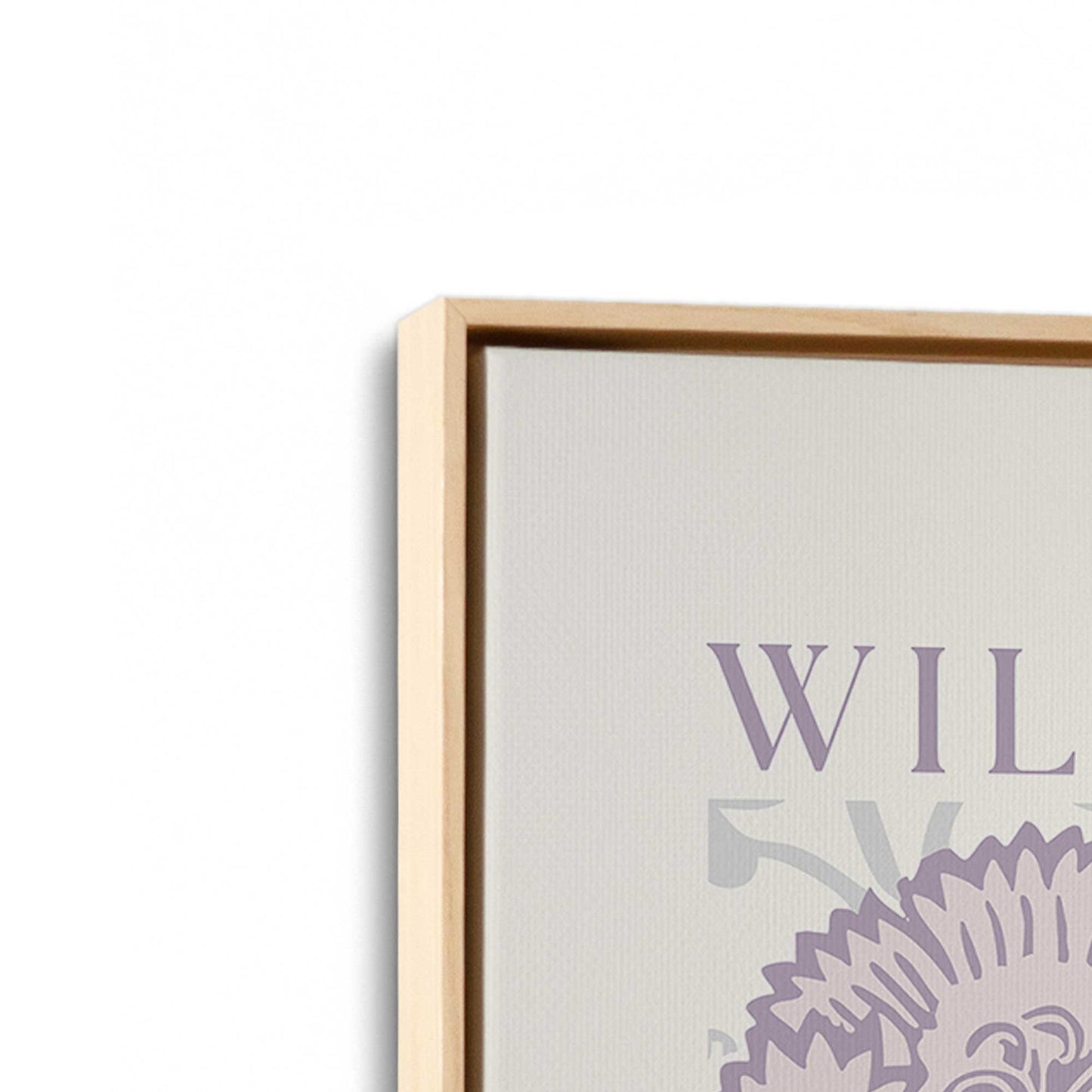 [Color:American Maple], Picture of art in a American Maple frame at an angle