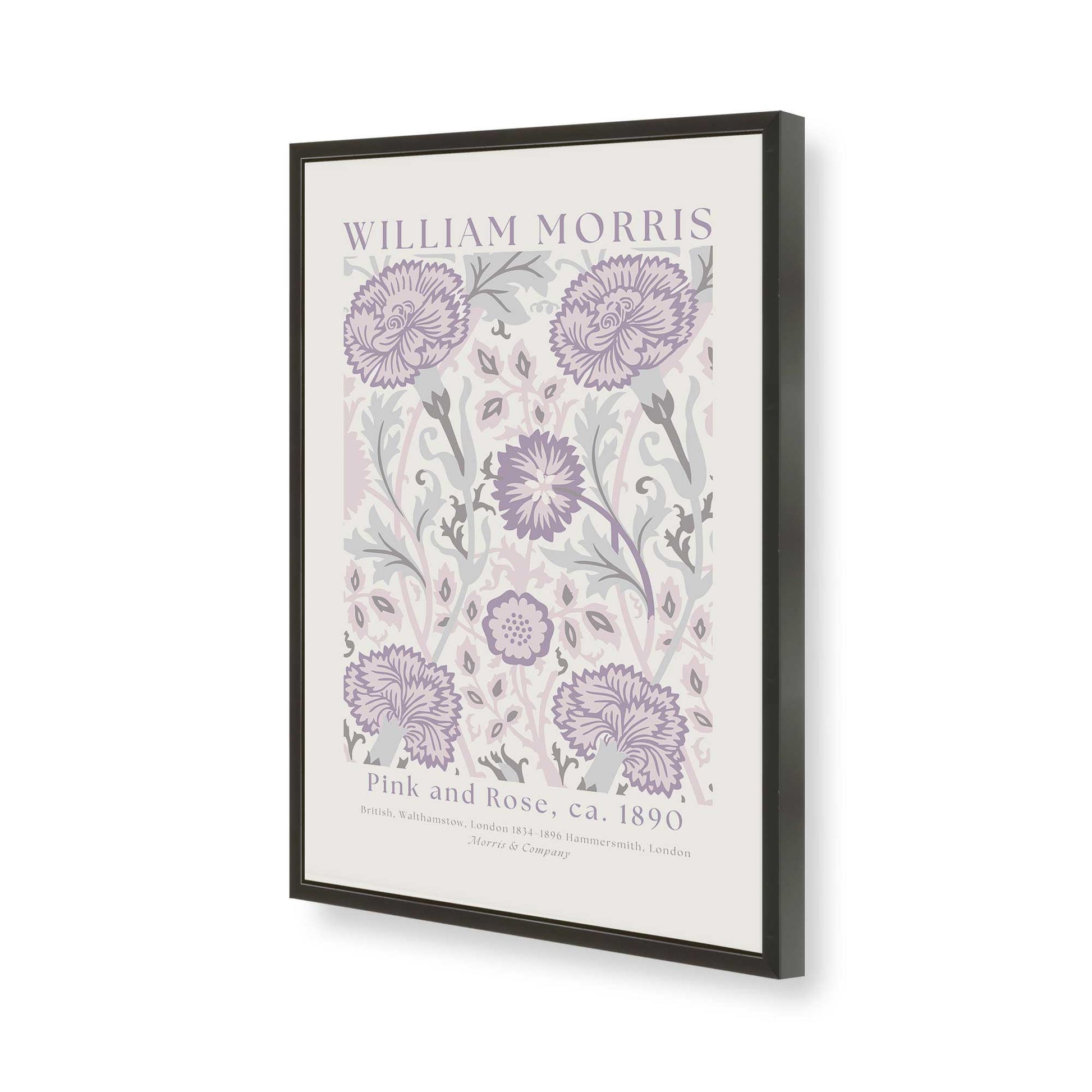 [Color:Satin Black], Picture of art in a Satin Black frame of the corner