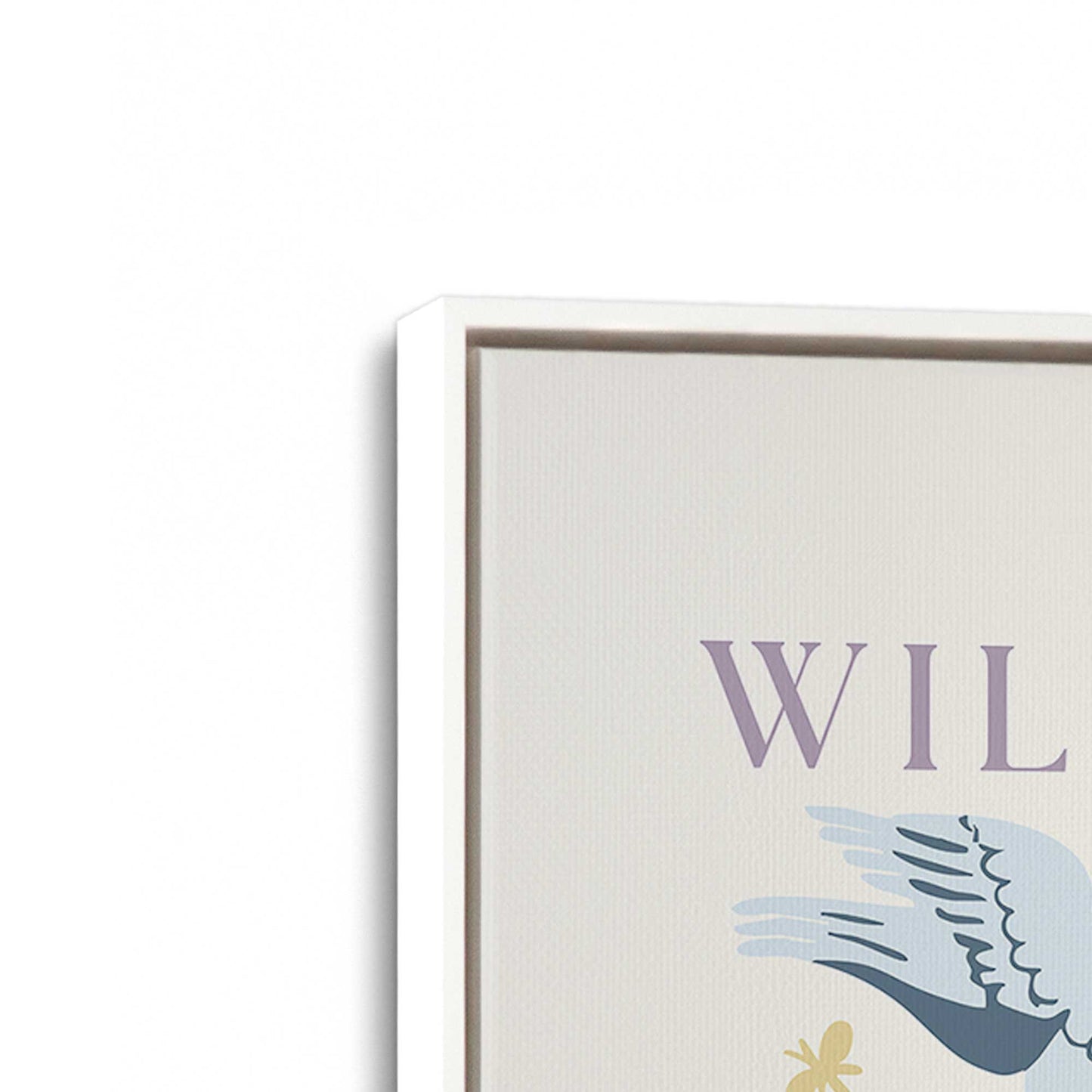 [Color:Opaque White], Picture of art in a White frame at an angle
