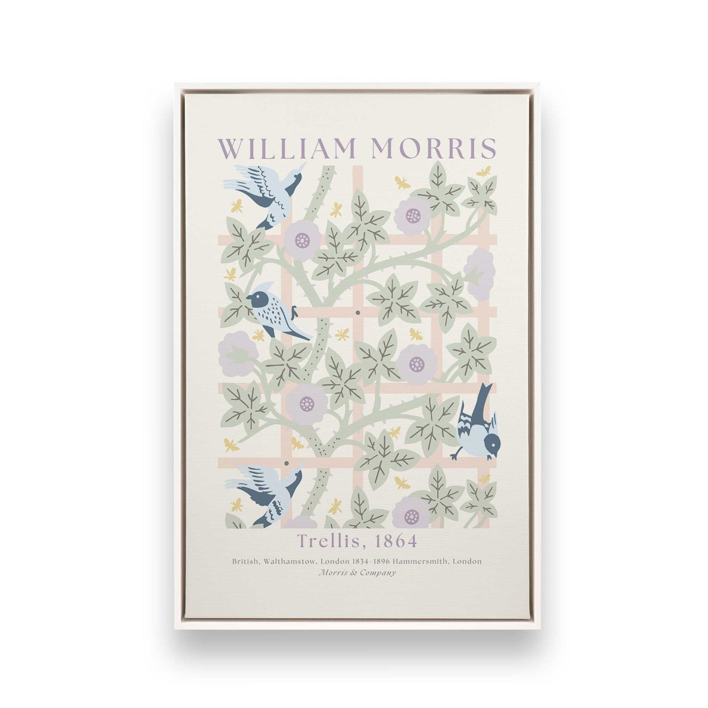 [Color:Opaque White], Picture of art in a White frame