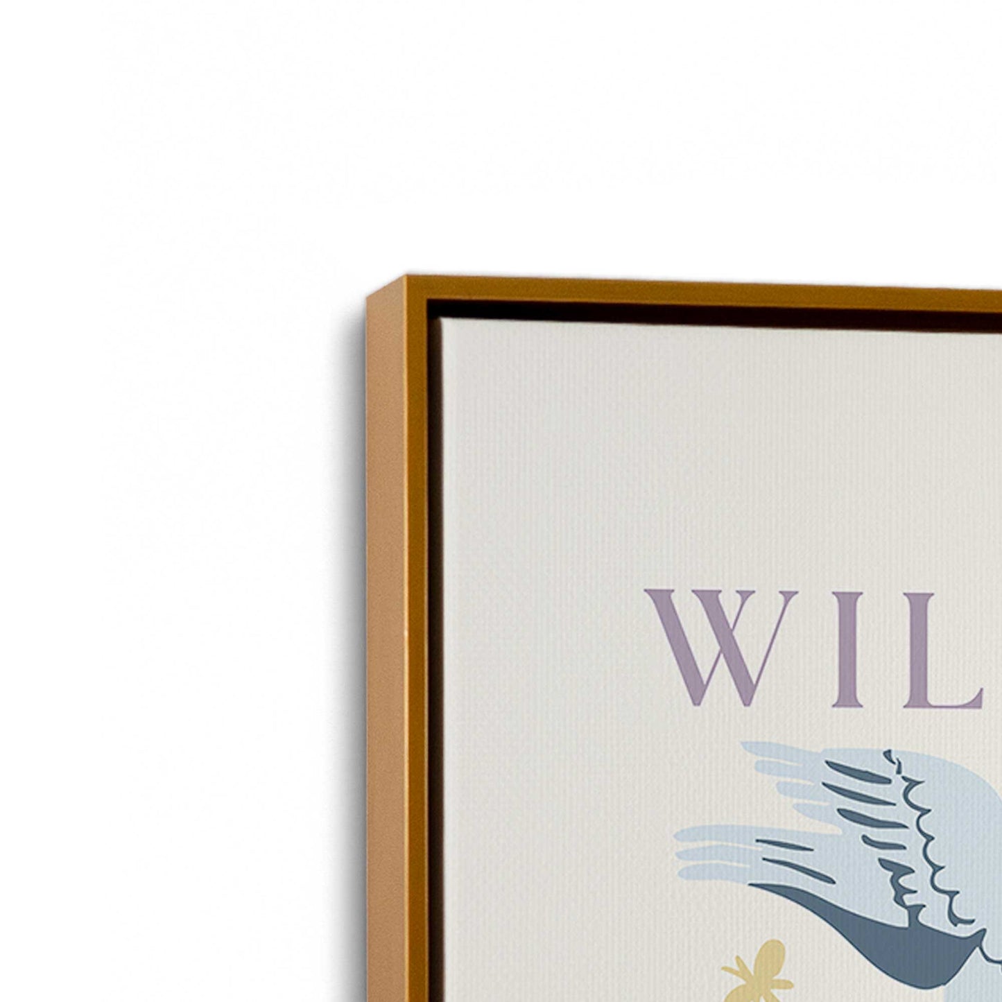 [Color:Polished Gold], Picture of art in a Polished Gold frame at an angle
