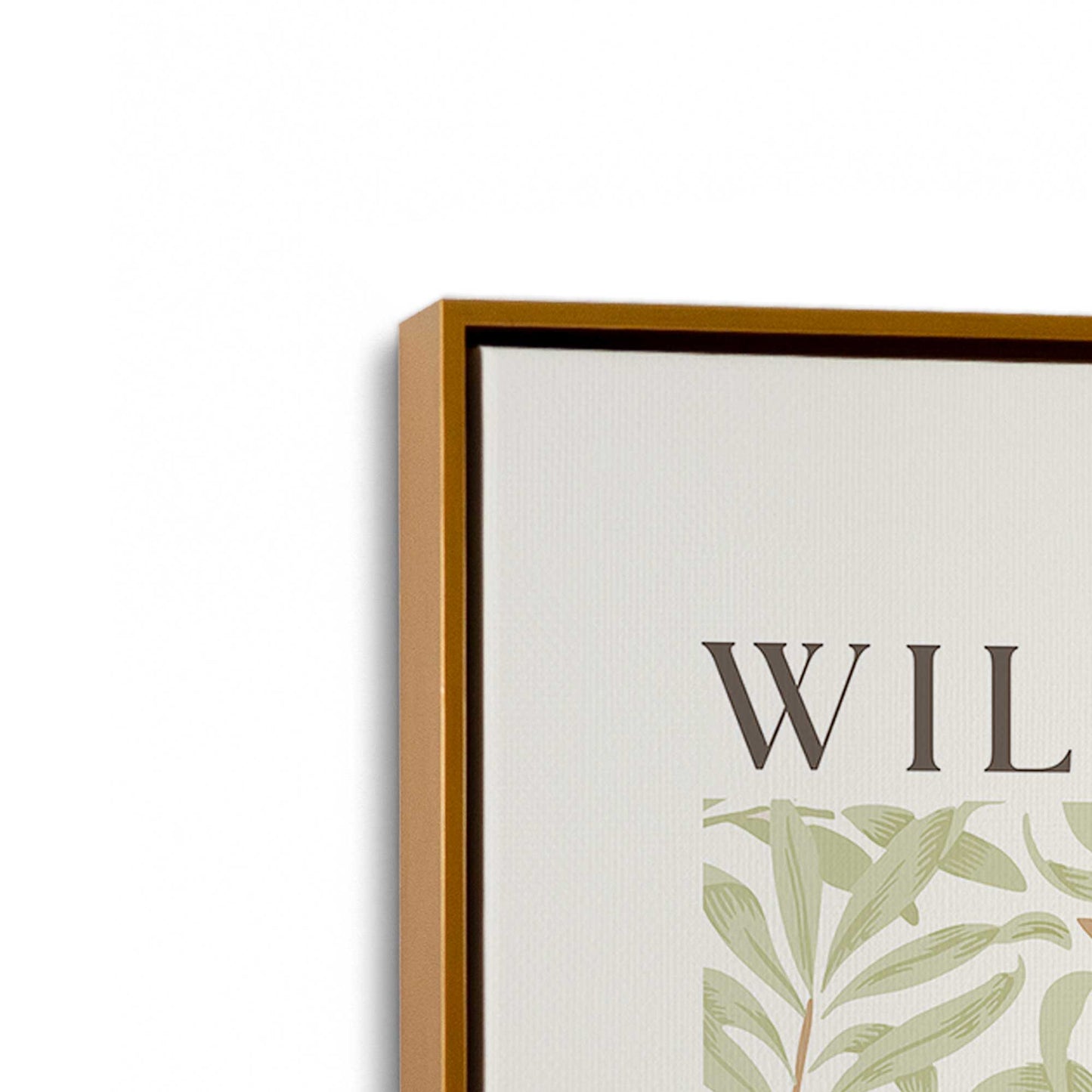 [Color:Polished Gold], Picture of art in a Polished Gold frame at an angle