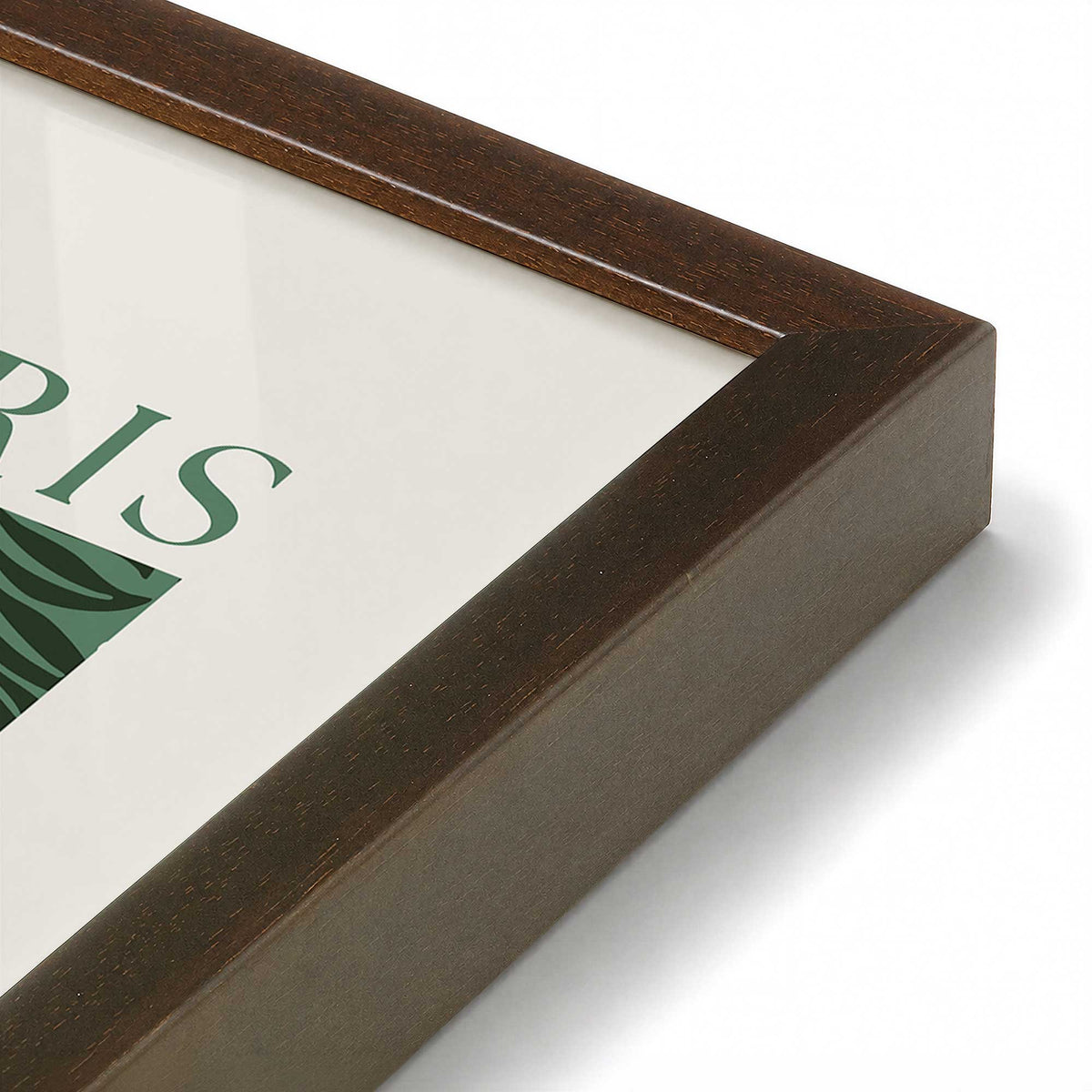 [Color:Brown], Picture of art in a Brown frame at an angle