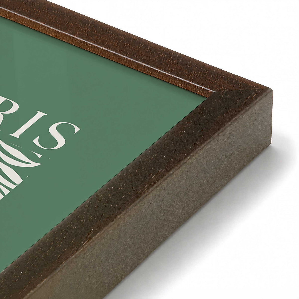[Color:Brown], Picture of art in a Brown frame at an angle