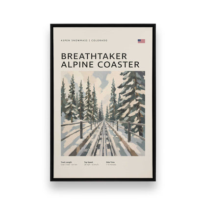 Snowy Coaster Trio, Set of 3 Canvas Prints