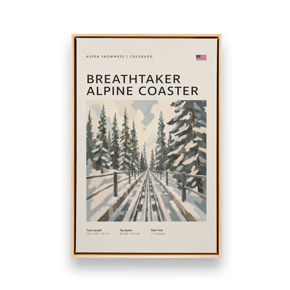 Snowy Coaster Trio, Set of 3 Canvas Prints