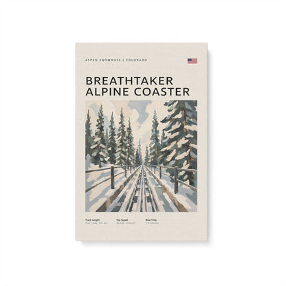 Snowy Coaster Trio, Set of 3 Canvas Prints