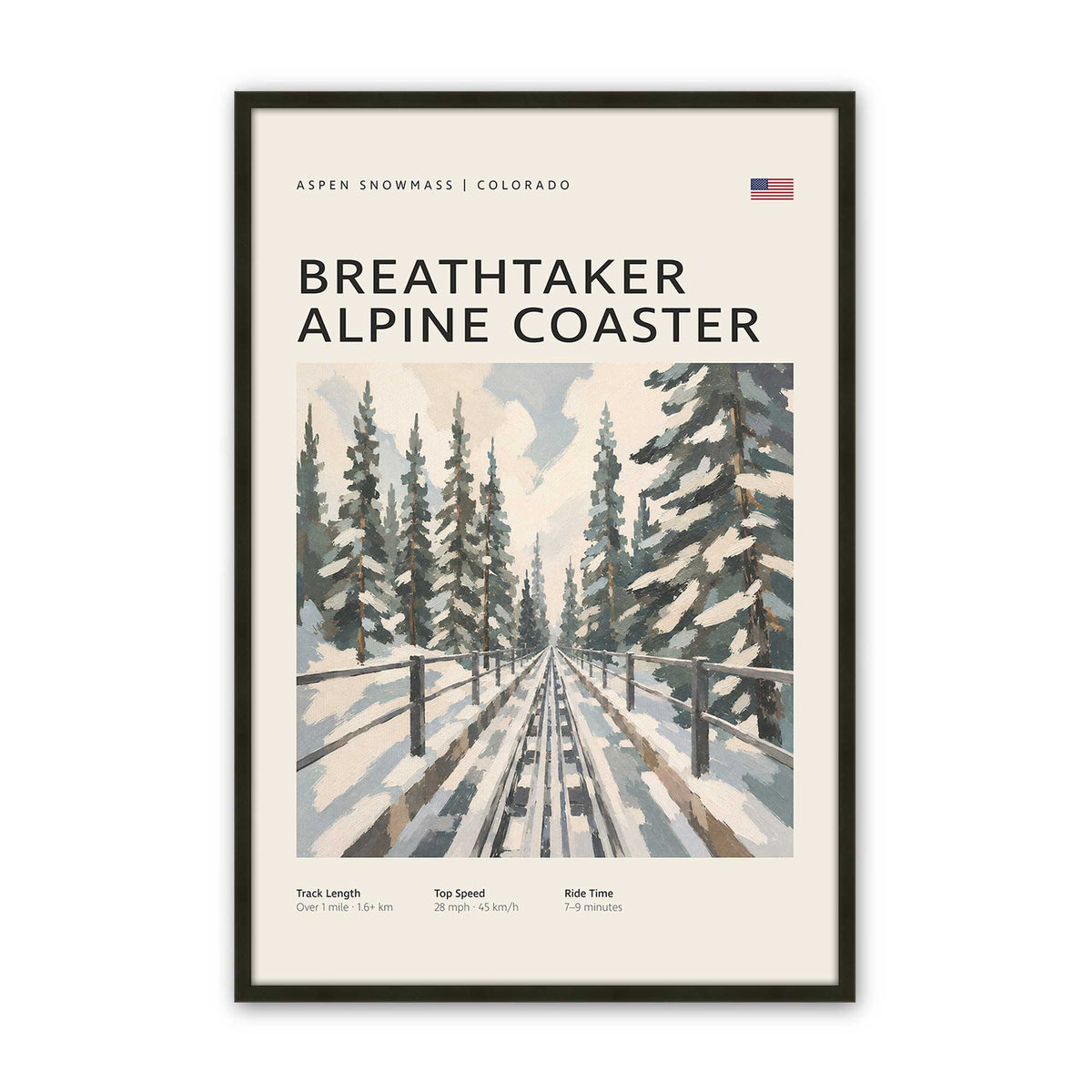 Snowy Coaster Trio Set of 3 At Prints