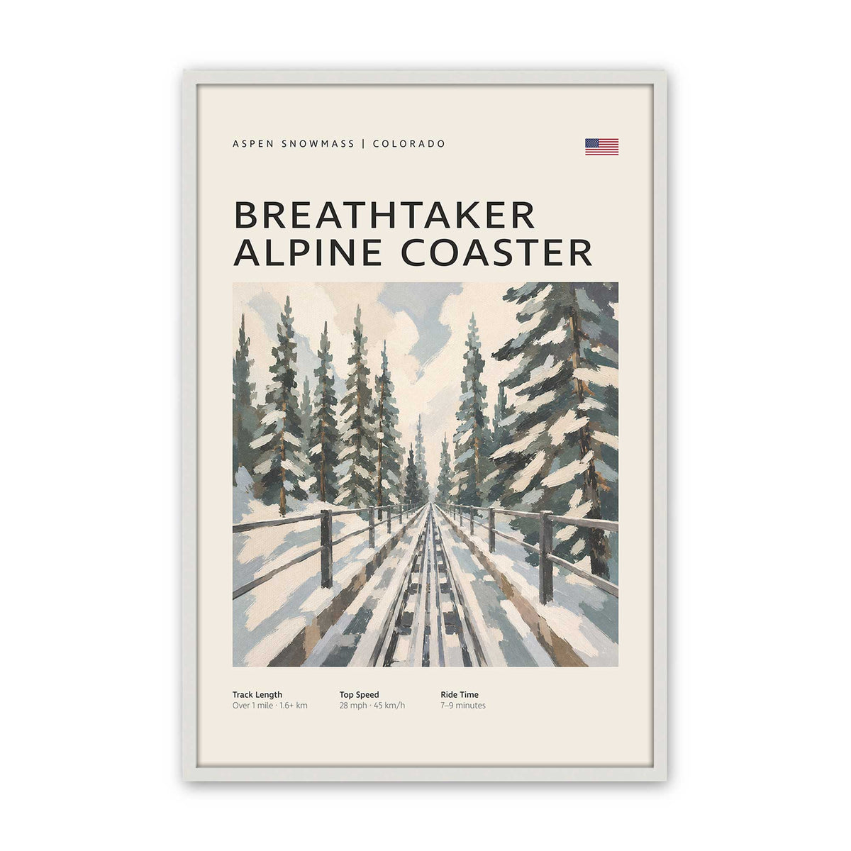 Snowy Coaster Trio Set of 3 At Prints