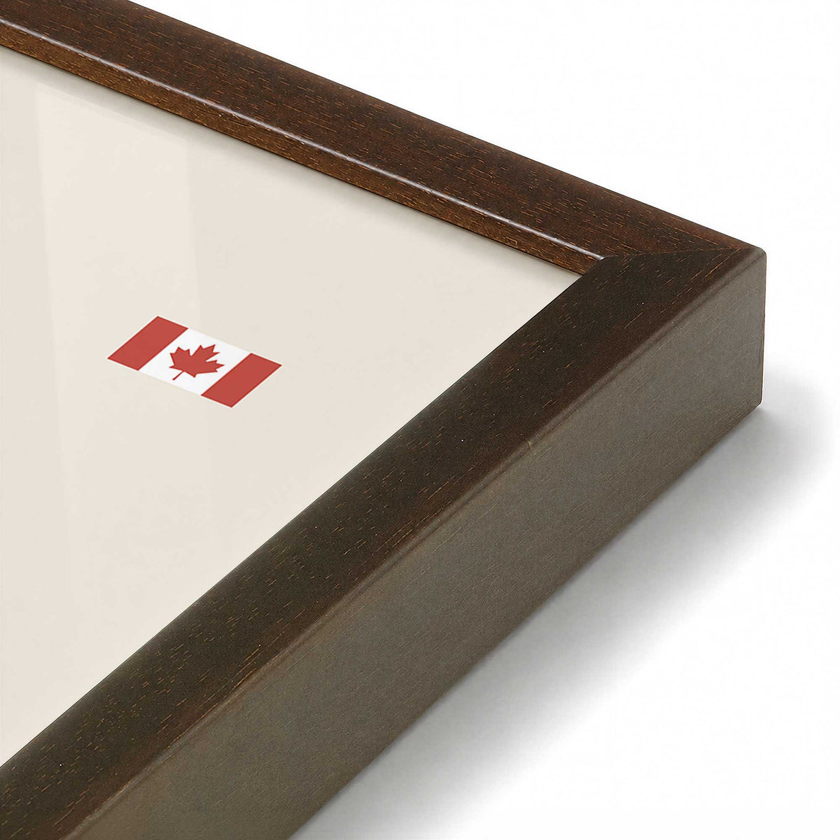 [Color:Belvinder Brown], Picture of art in a Belvinder Brown frame at an angle