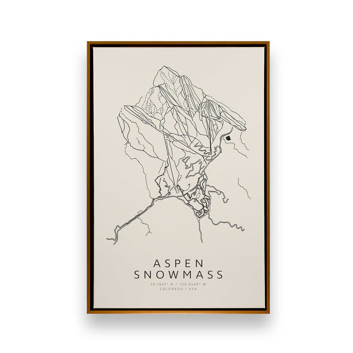 Gone Skiing in America, Set of 6 Canvas Prints