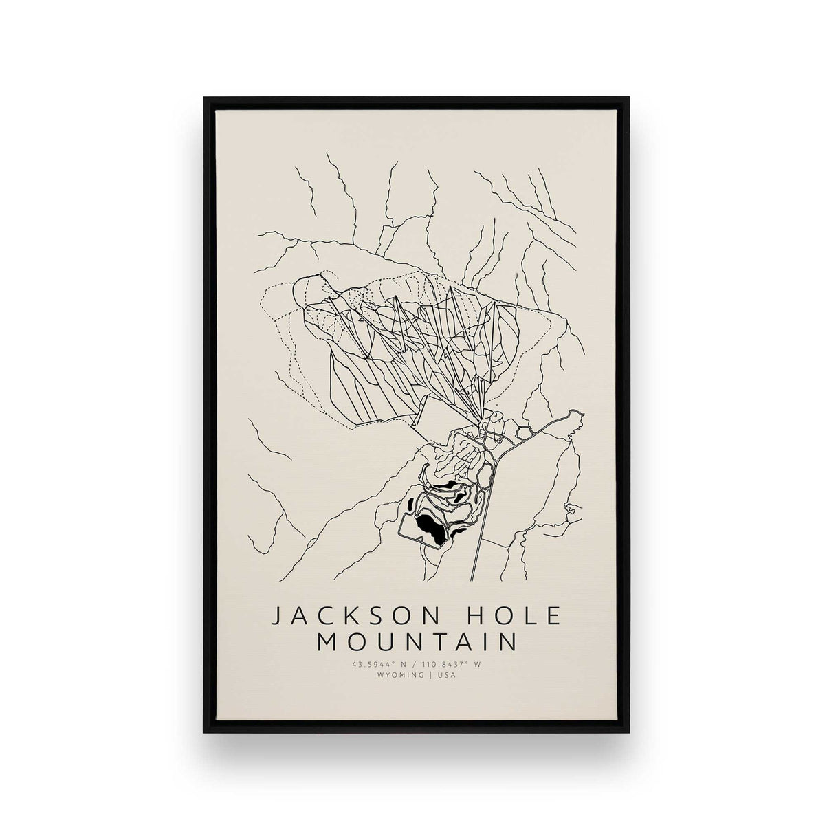 Gone Skiing in America, Set of 6 Canvas Prints