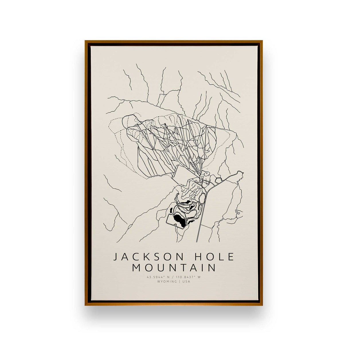 Gone Skiing in America, Set of 6 Canvas Prints