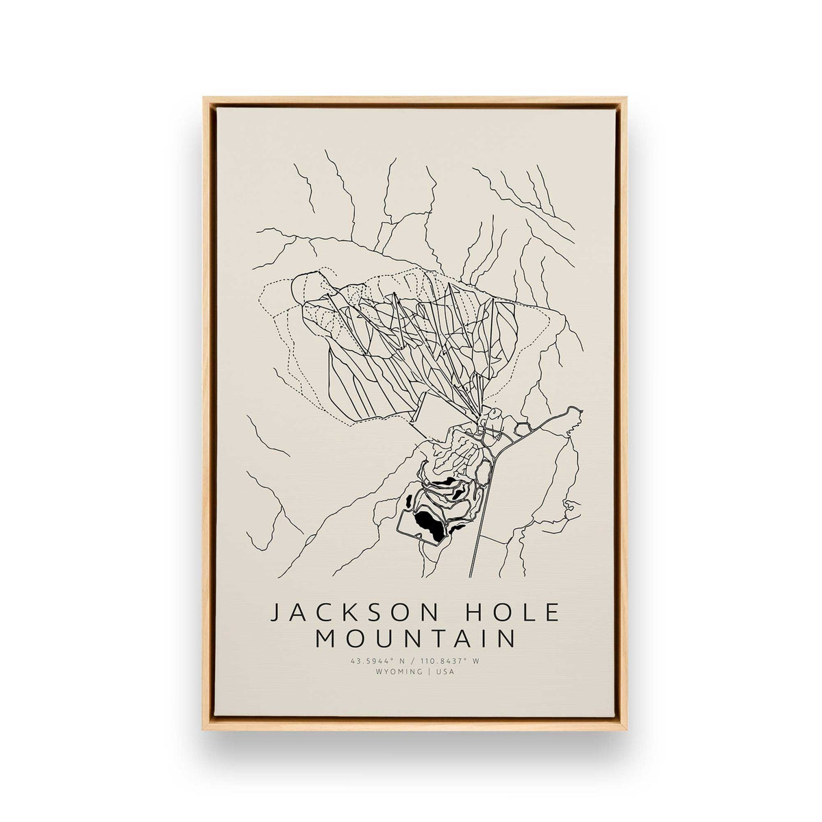 Gone Skiing in America, Set of 6 Canvas Prints
