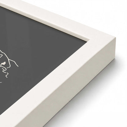 [Color:Opaque White], Picture of art in a Opaque White frame at an angle