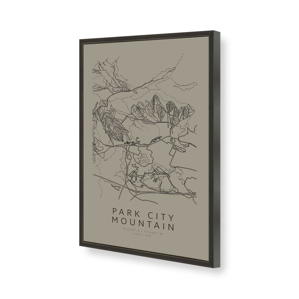 [Color:Satin Black], Picture of art in a Satin Black frame of the corner