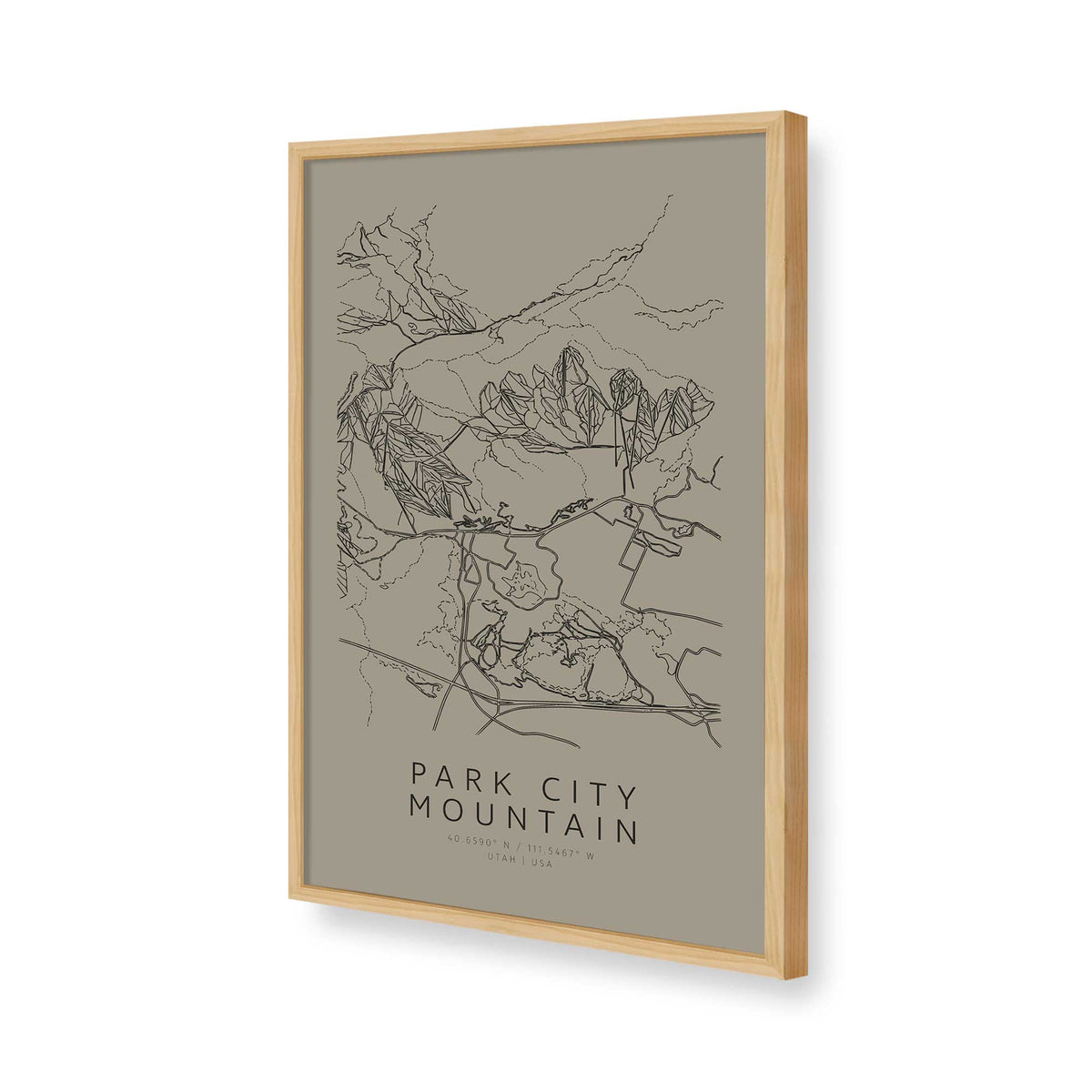 [Color:American Maple], Picture of art in a American Maple frame of the corner
