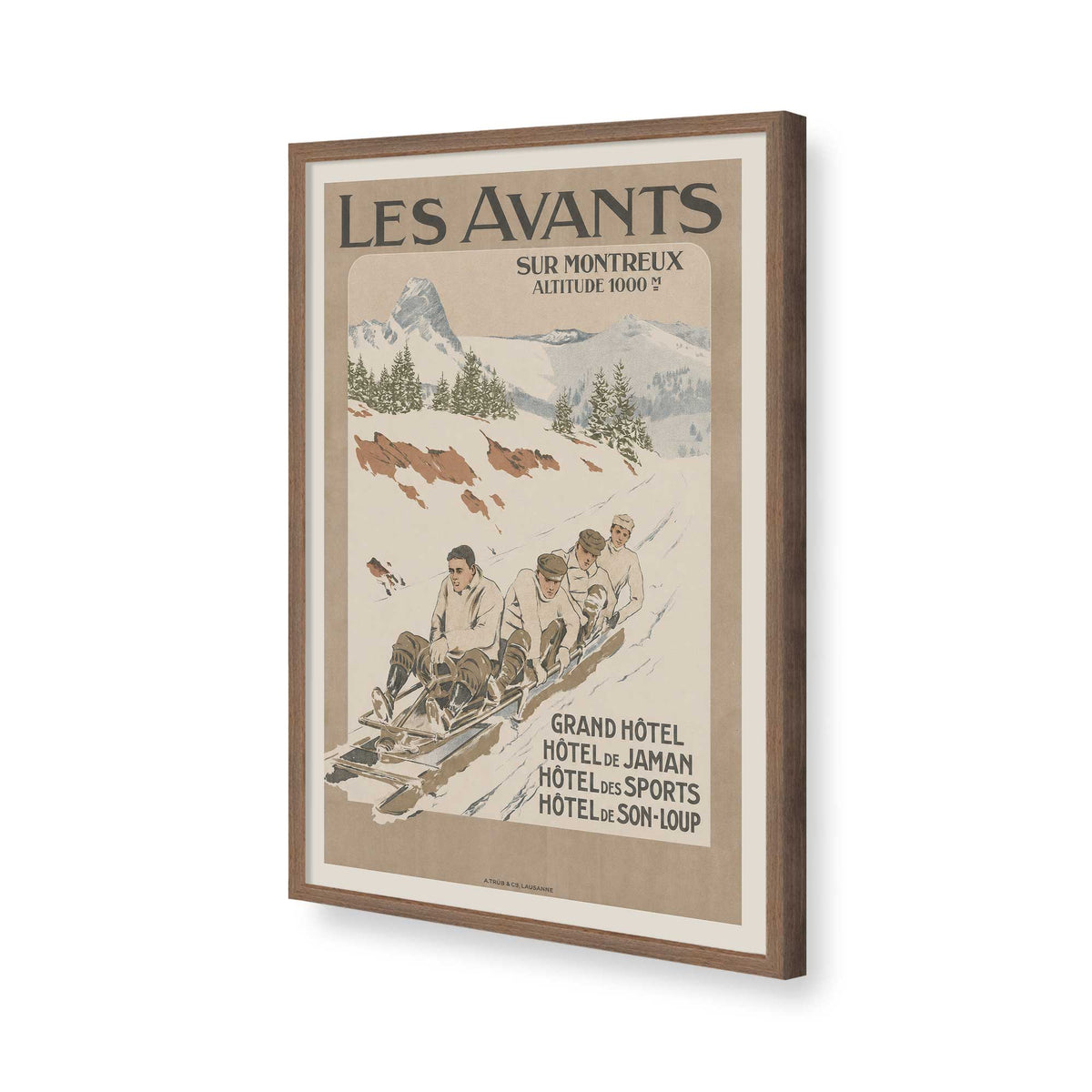 [Color:Walnut], Picture of art in a Walnut frame of the corner