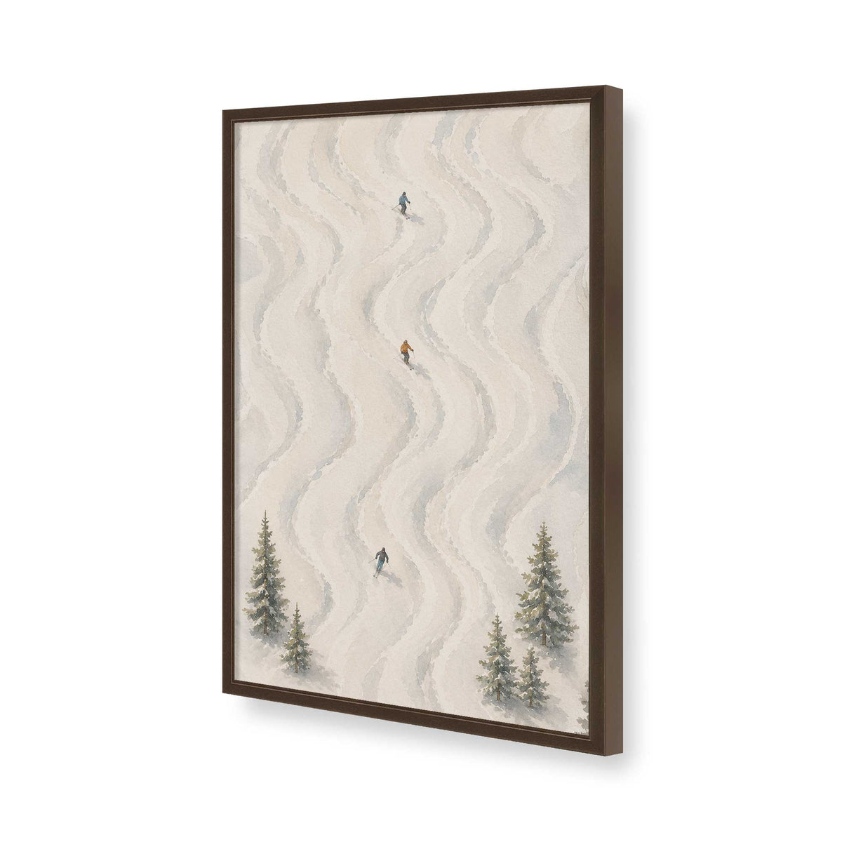 [Color:Brown], Picture of art in a Brown frame of the corner