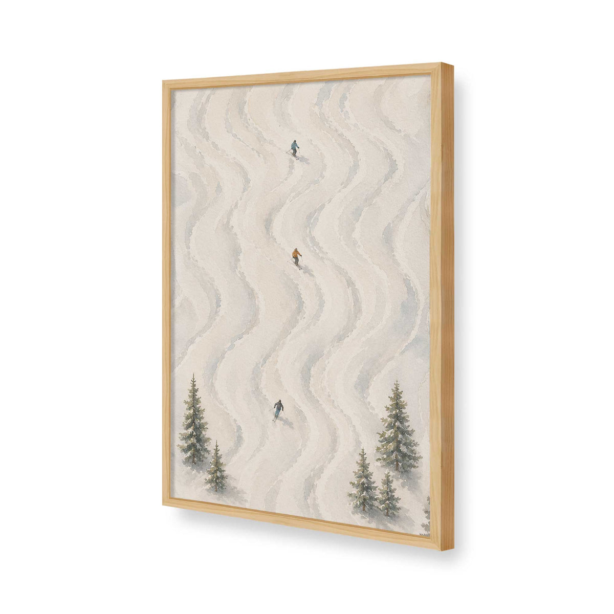[Color:American Maple], Picture of art in a American Maple frame of the corner