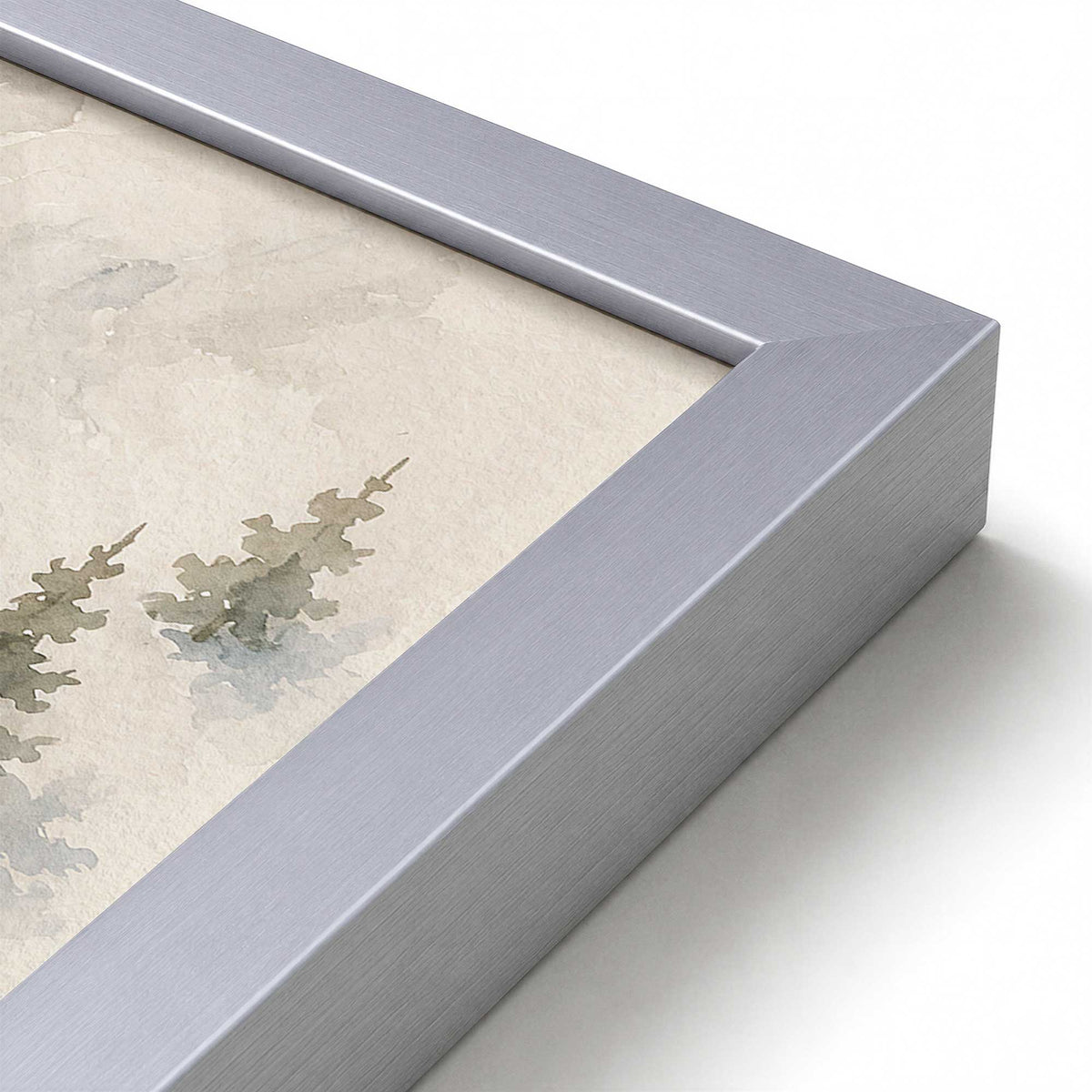 [Color:Polished Chrome], Picture of art in a Polished Chrome frame at an angle