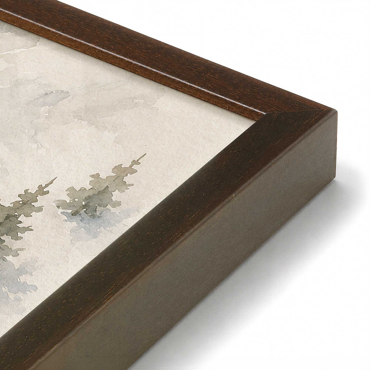 [Color:Belvinder Brown], Picture of art in a Belvinder Brown frame at an angle