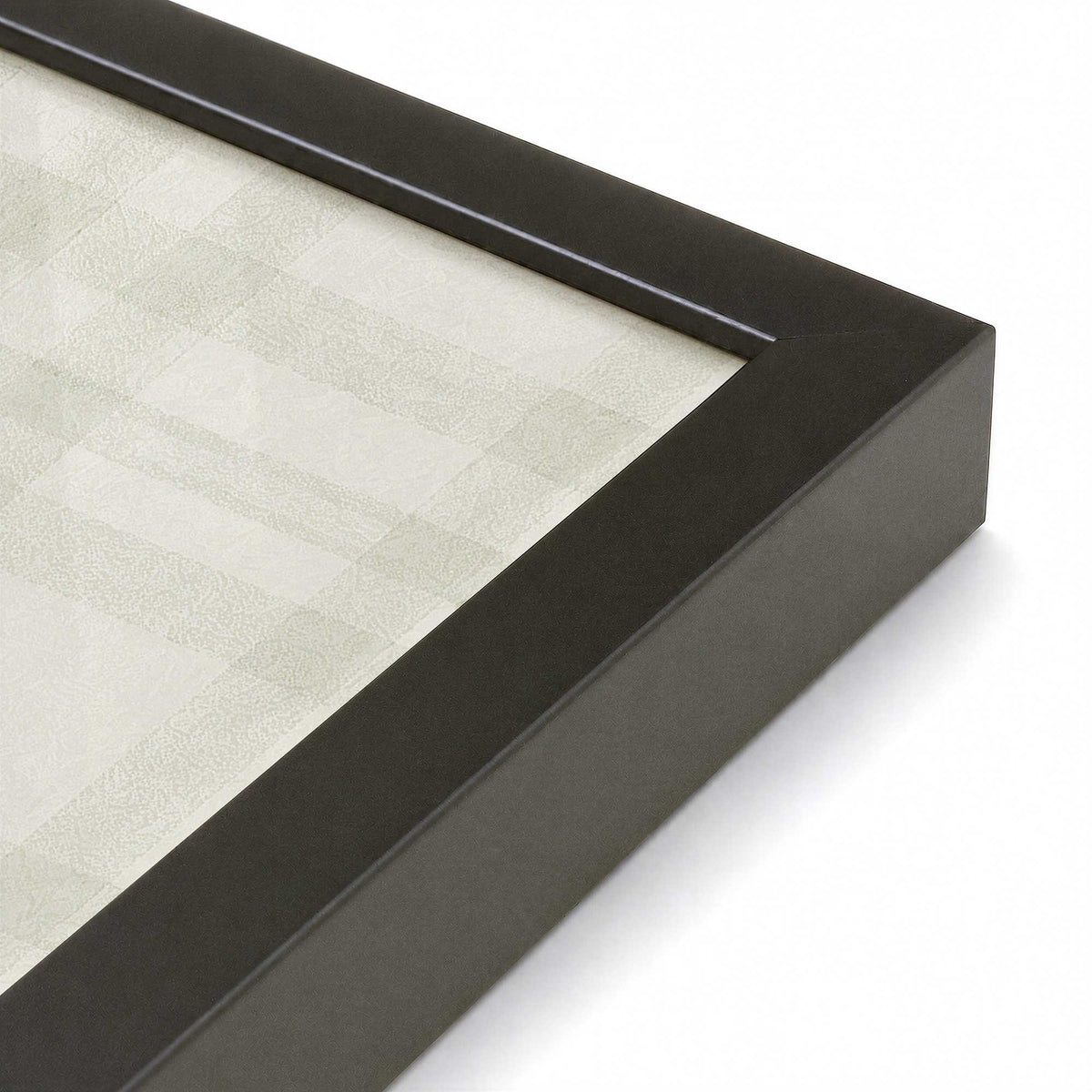 [Color:Satin Black], Picture of art in a Satin Black frame at an angle