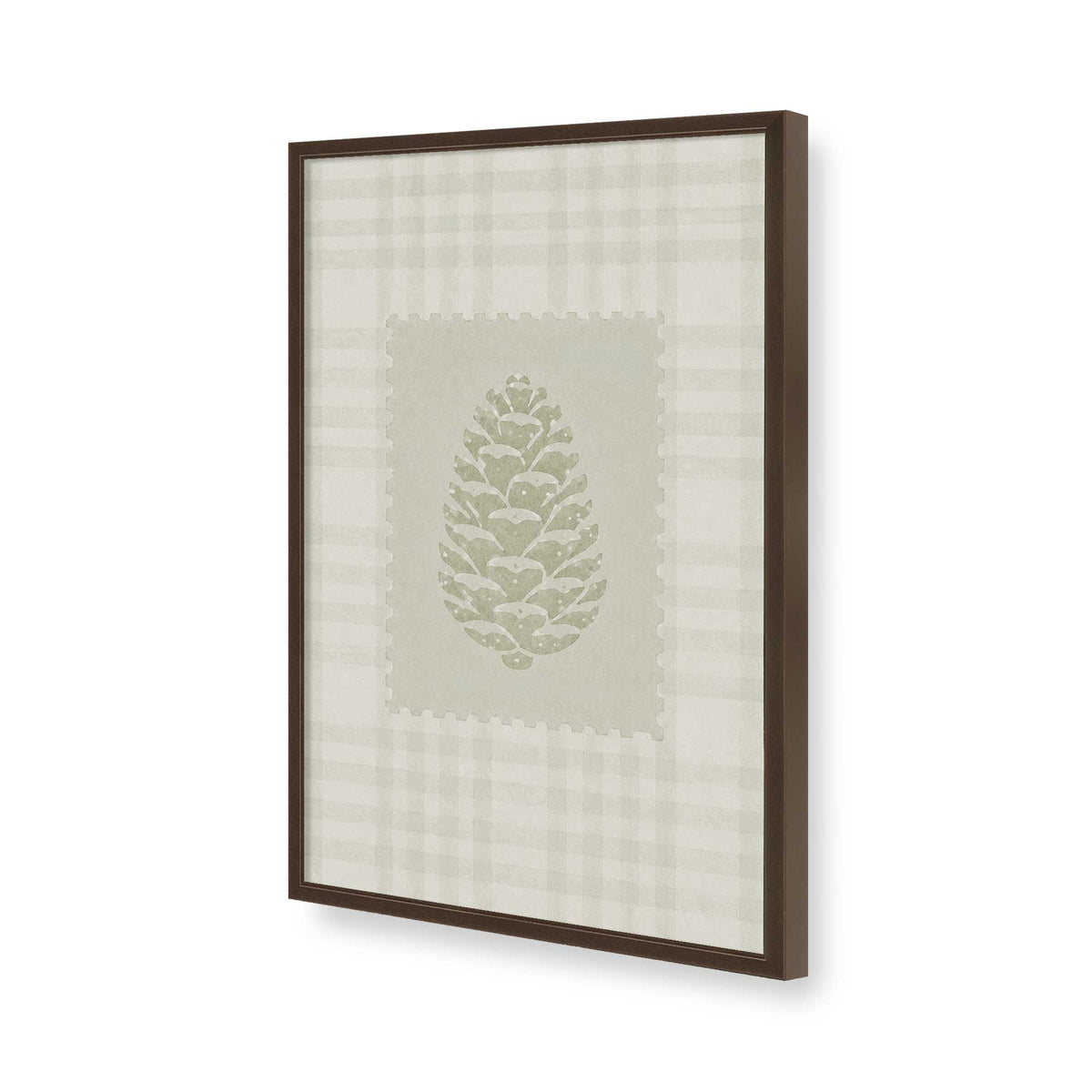[Color:Brown], Picture of art in a Brown frame of the corner