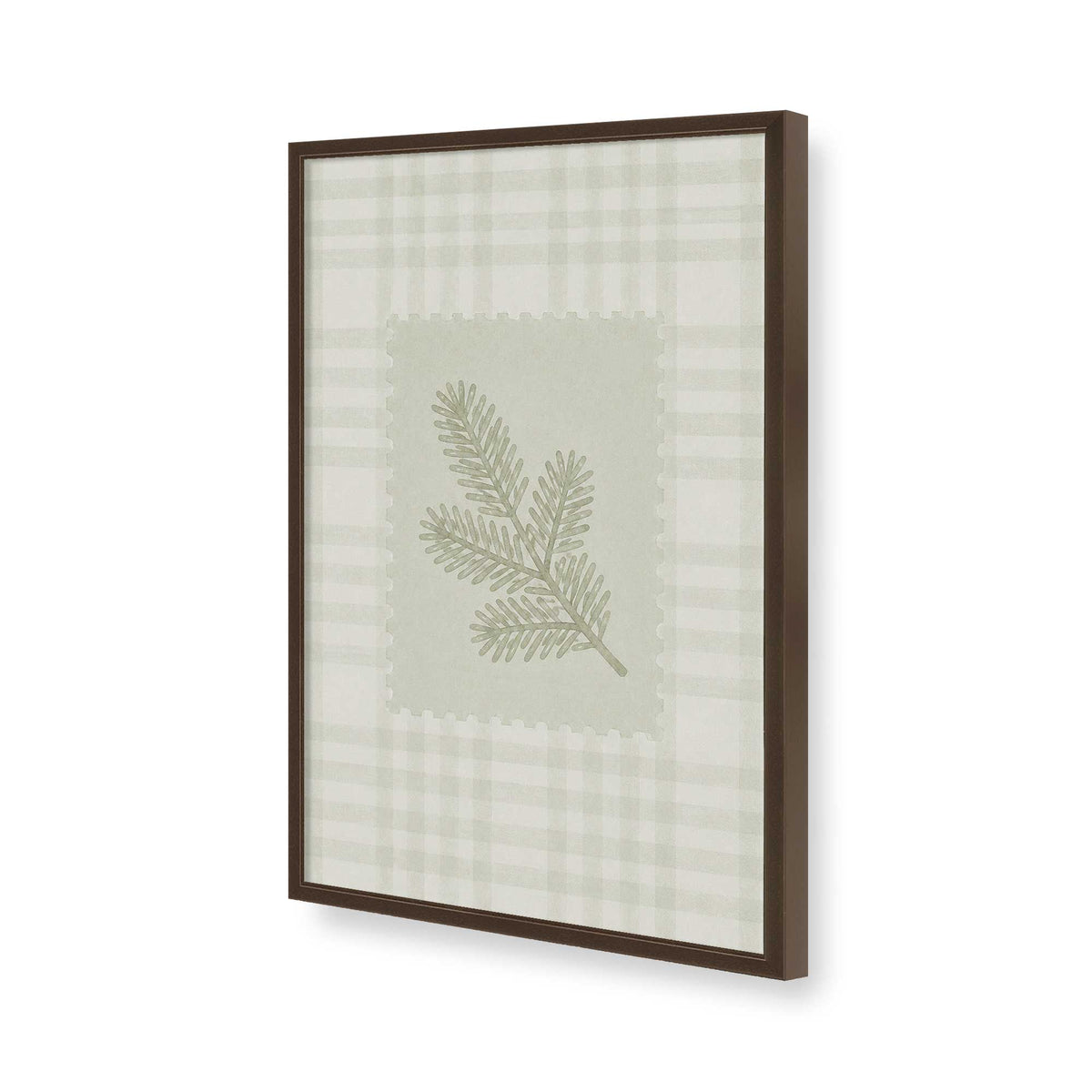 [Color:Brown], Picture of art in a Brown frame of the corner
