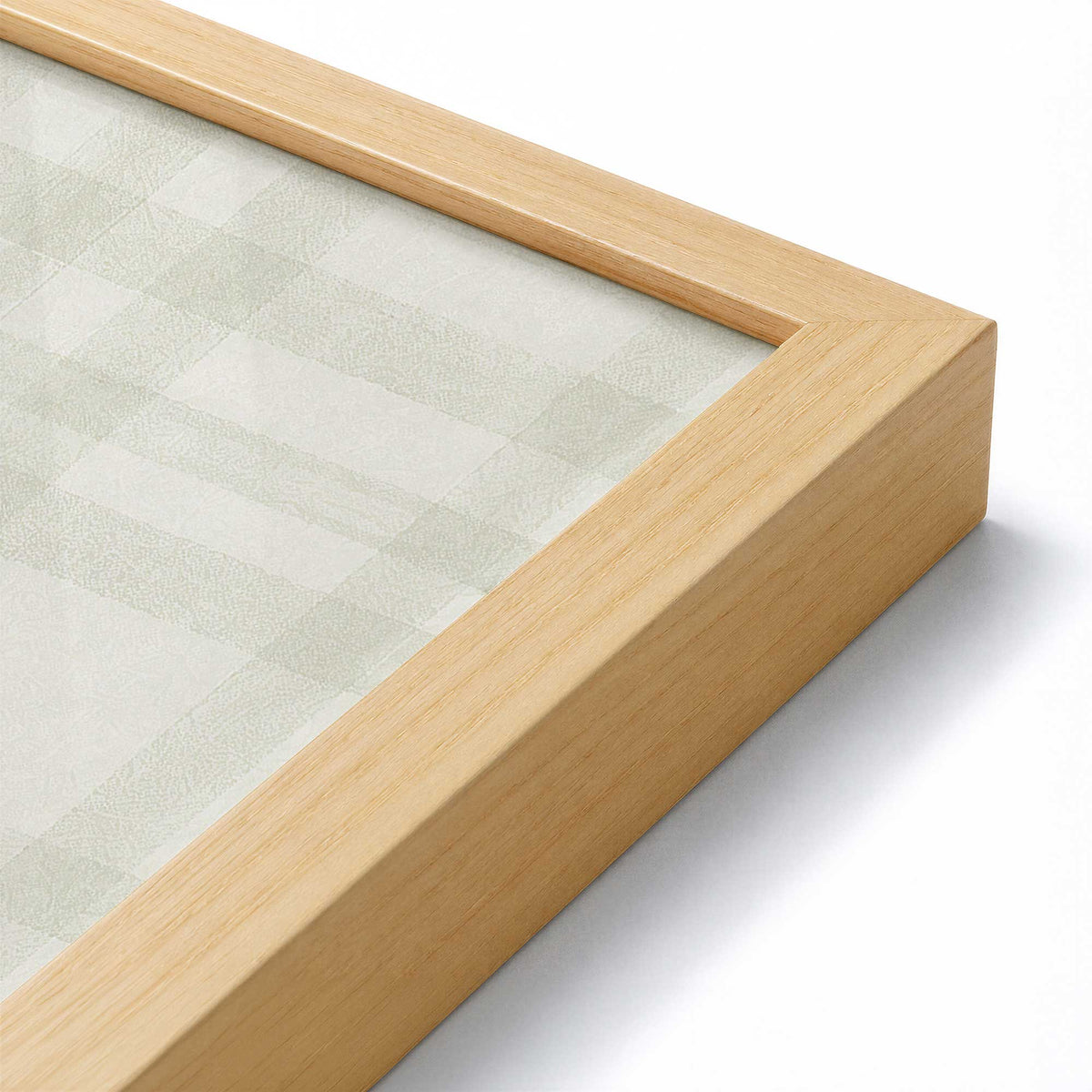 [Color:American Maple], Picture of art in a American Maple frame at an angle