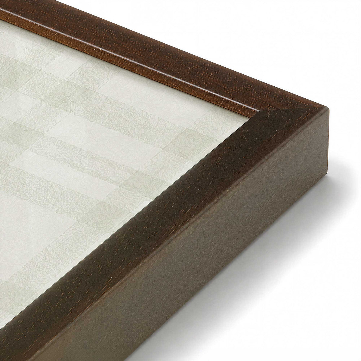 [Color:Brown], Picture of art in a Brown frame at an angle